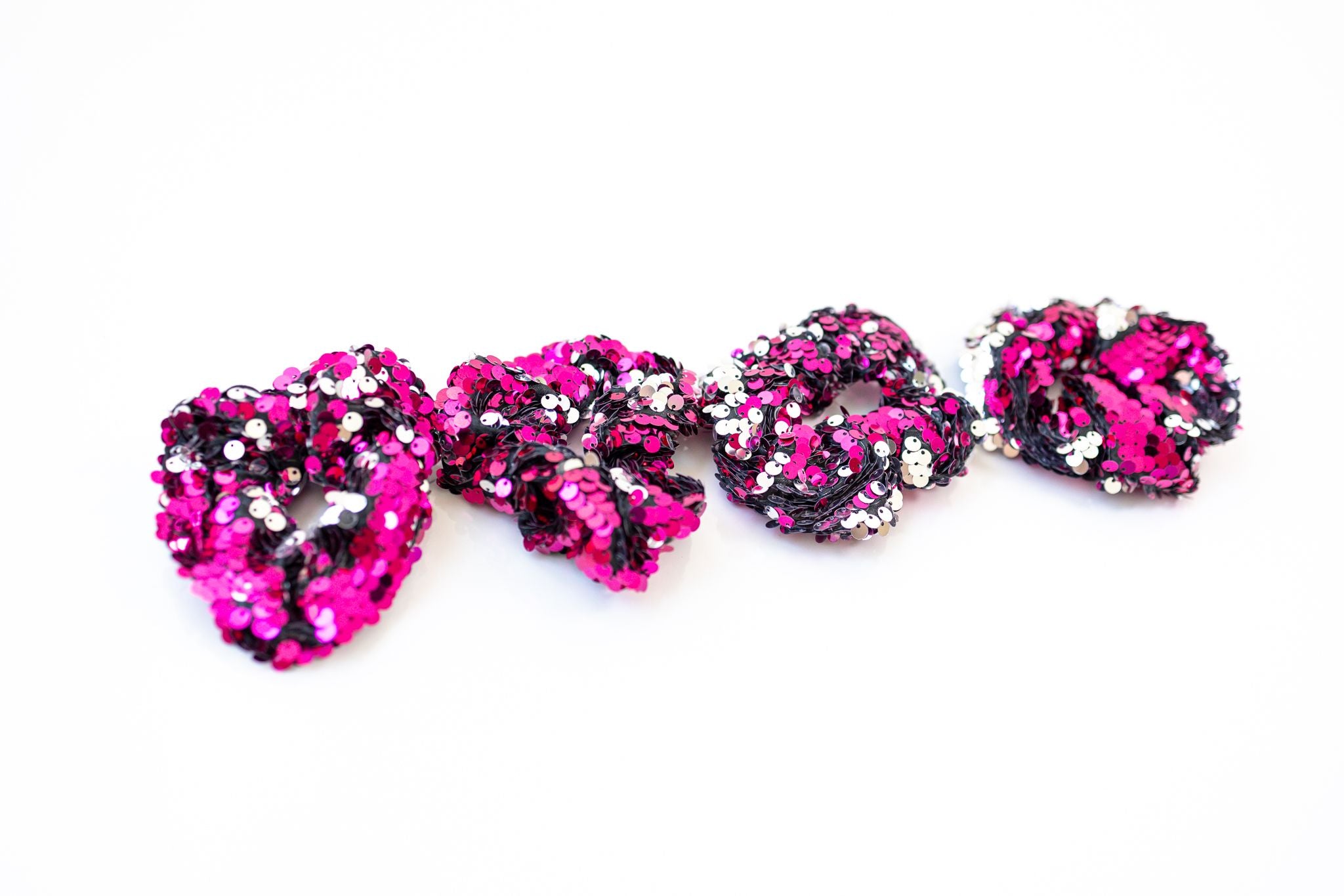 Iridescent Sequin Scrunchie - Magenta