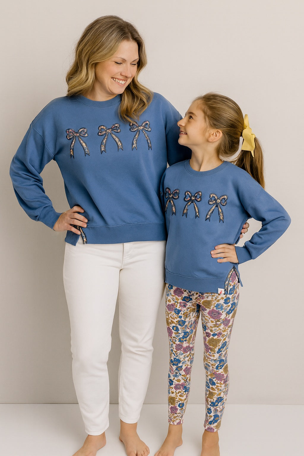 Women's Bow Applique Sweater- Violet Fields (Pre-Order)