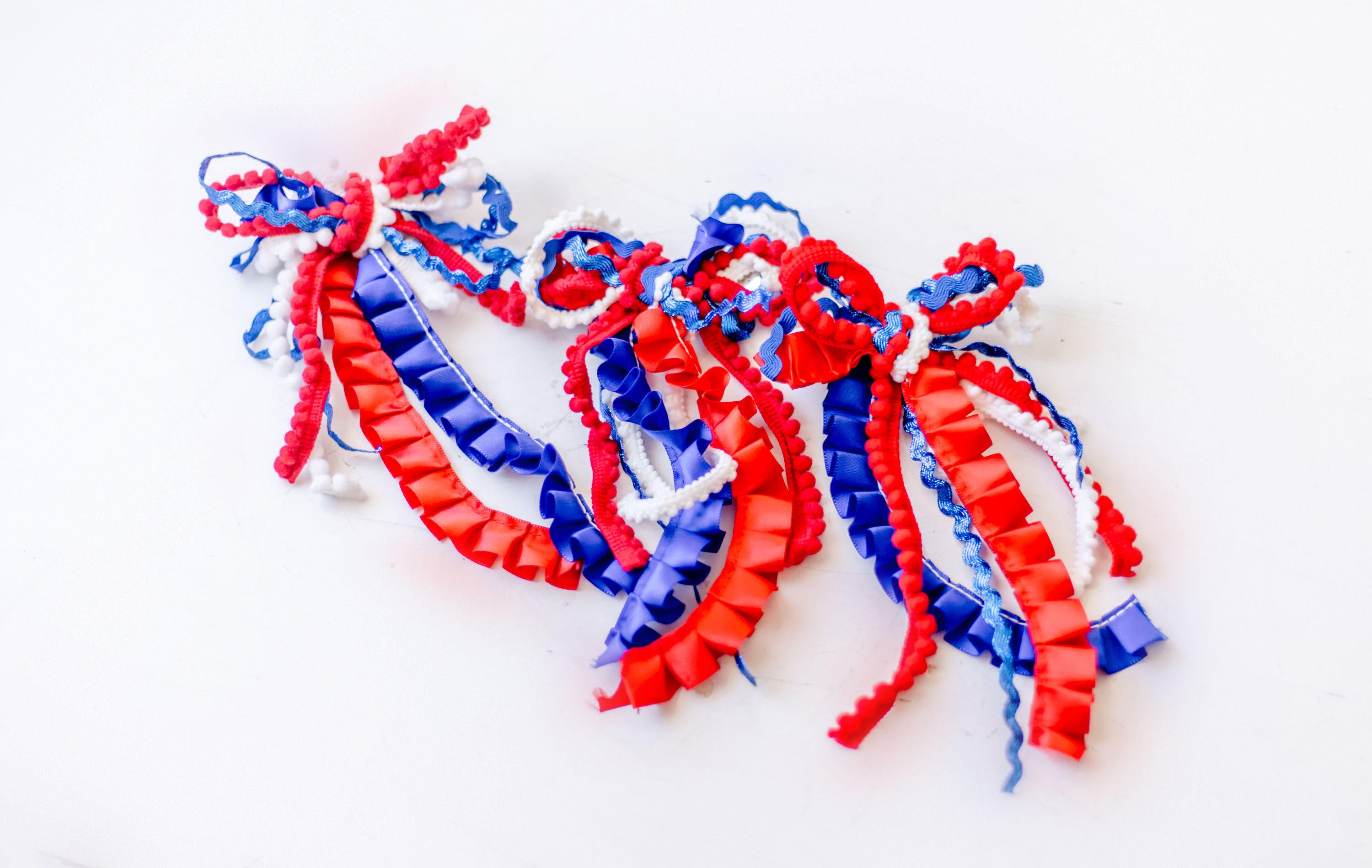 Textured Hair Bow - Independence Twist