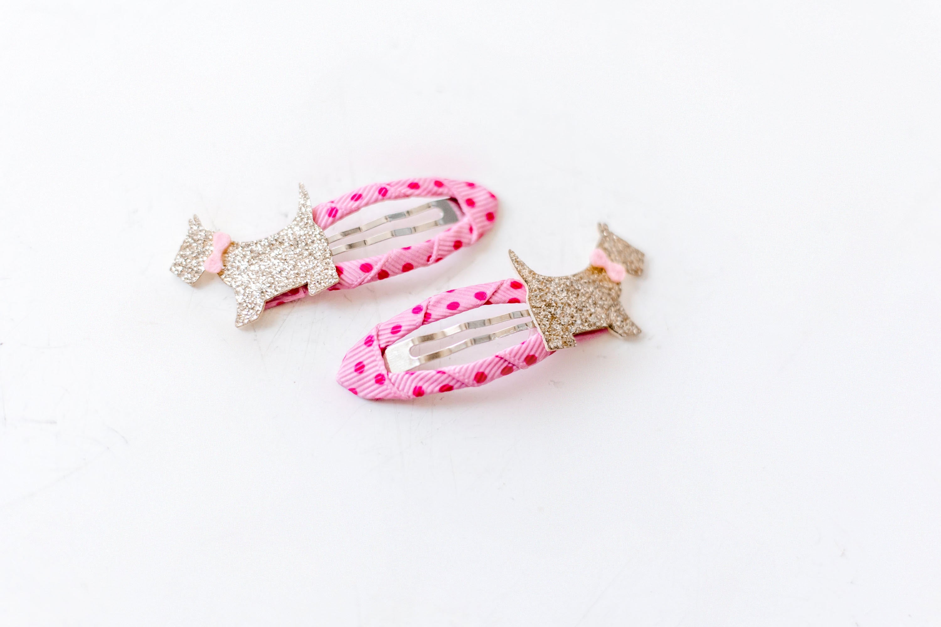 Spotty Scottie Dog Clips