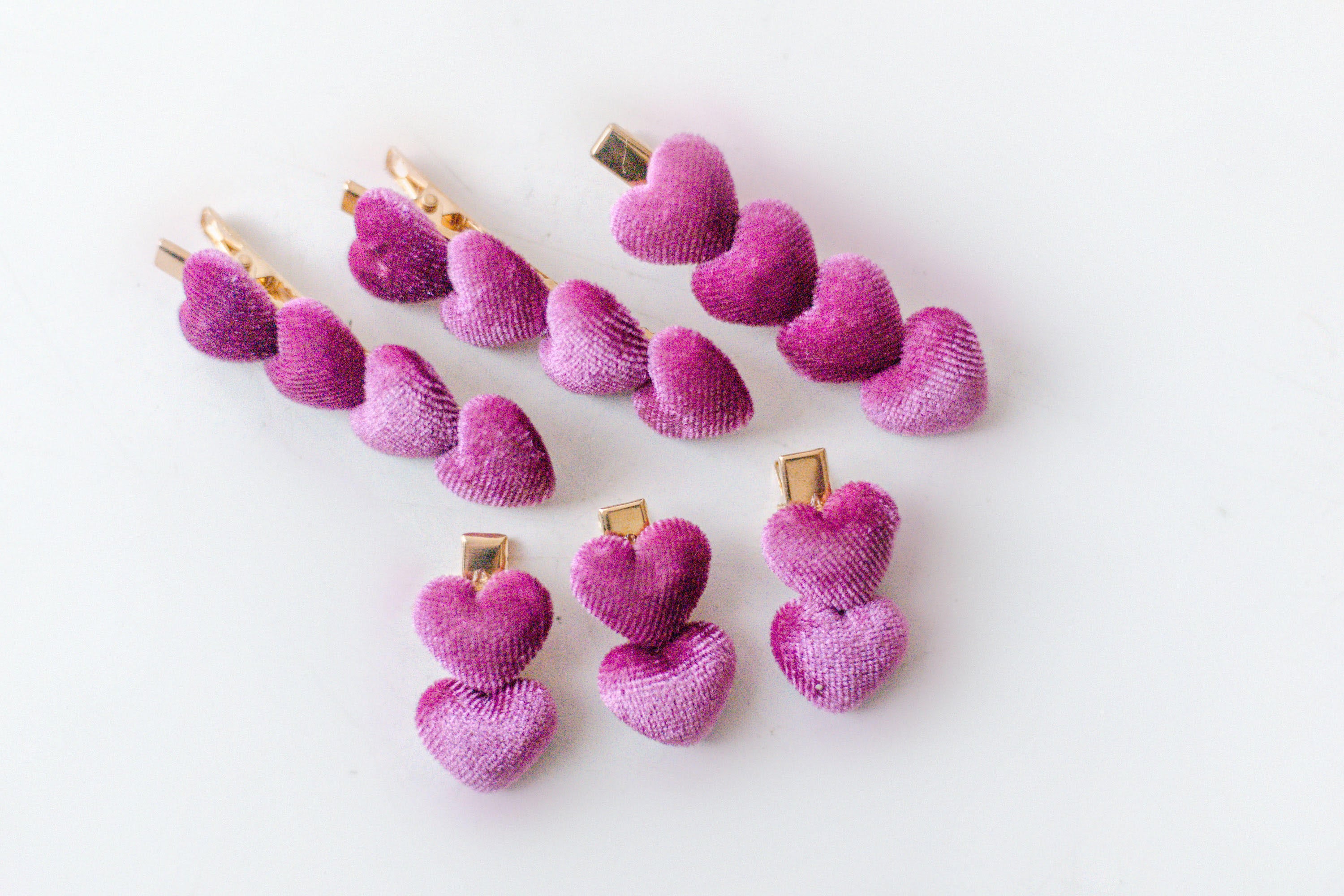 Velvet Hair Clip Set