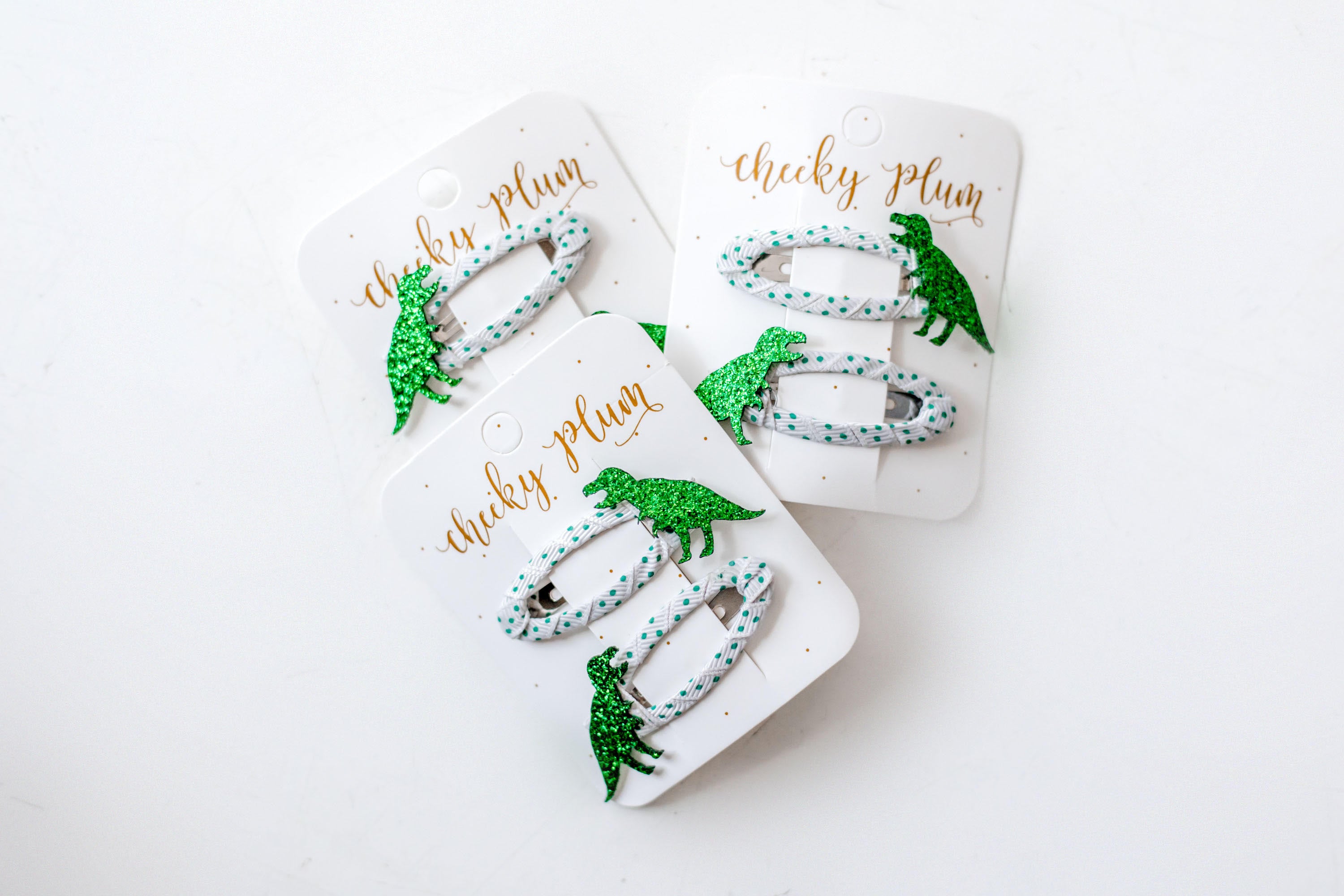 Spotty T-Rex Clips