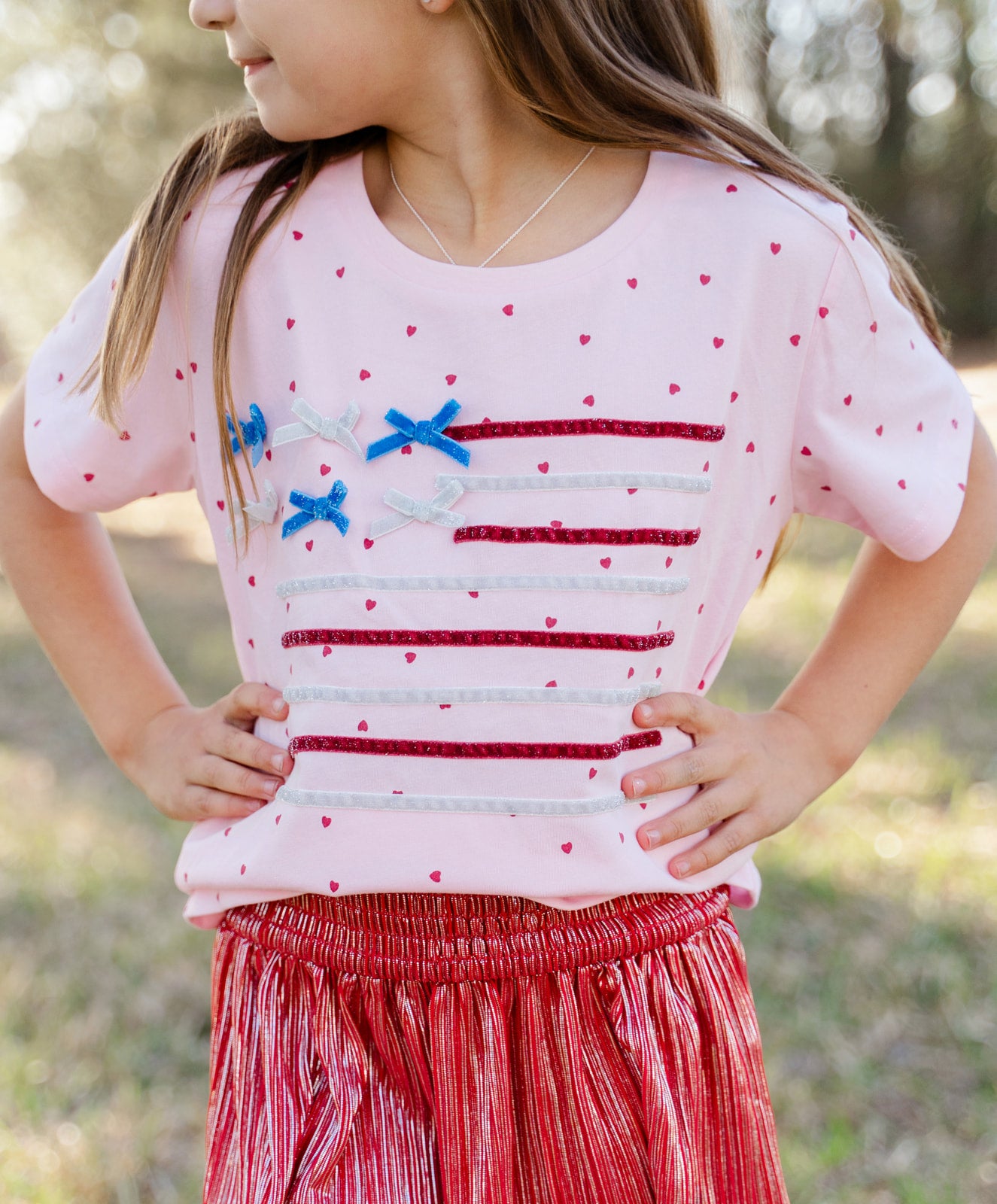Graphic Tee - Pink Starry Ribbon