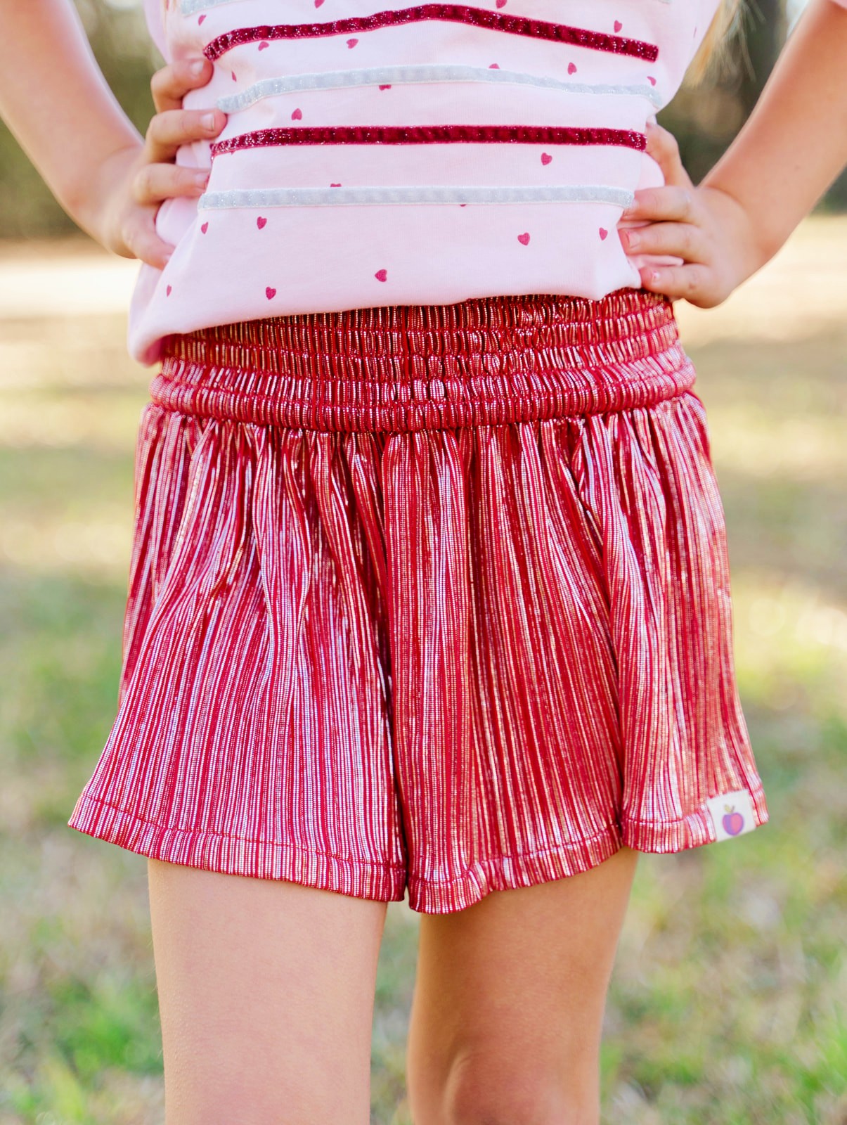 Metallic Shorts - Cherry Sparkle (Pre-Order)