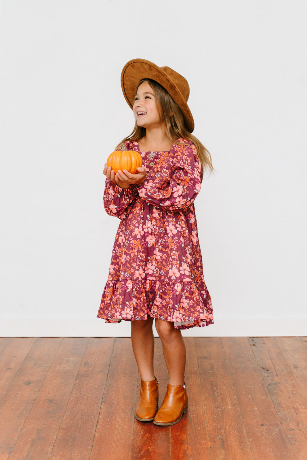 Puff Sleeve Gauze Dress - Floral Sonata