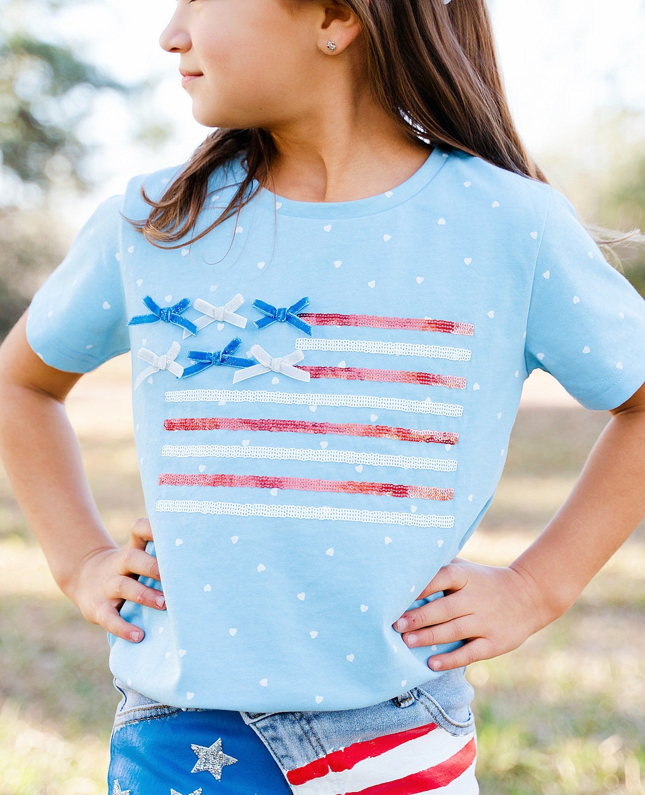 Graphic Tee - Blue Starry Ribbon (Pre-Order)