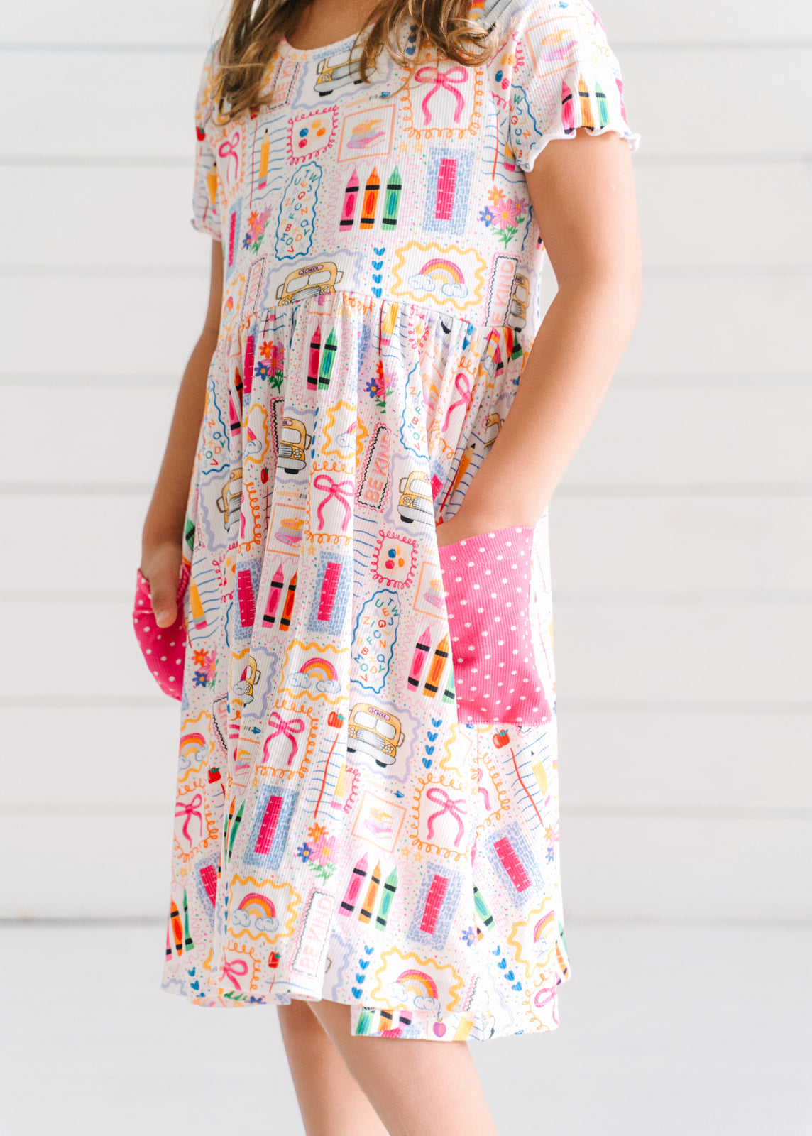 Penelope Ribbed Dress - Schoolyard Charm