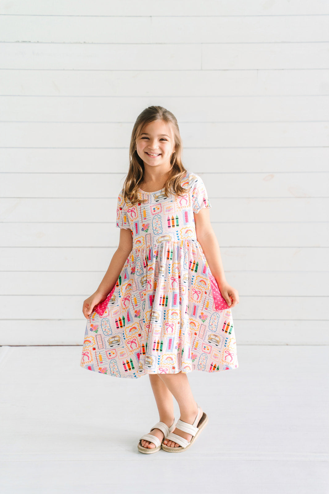 Penelope Ribbed Dress - Schoolyard Charm
