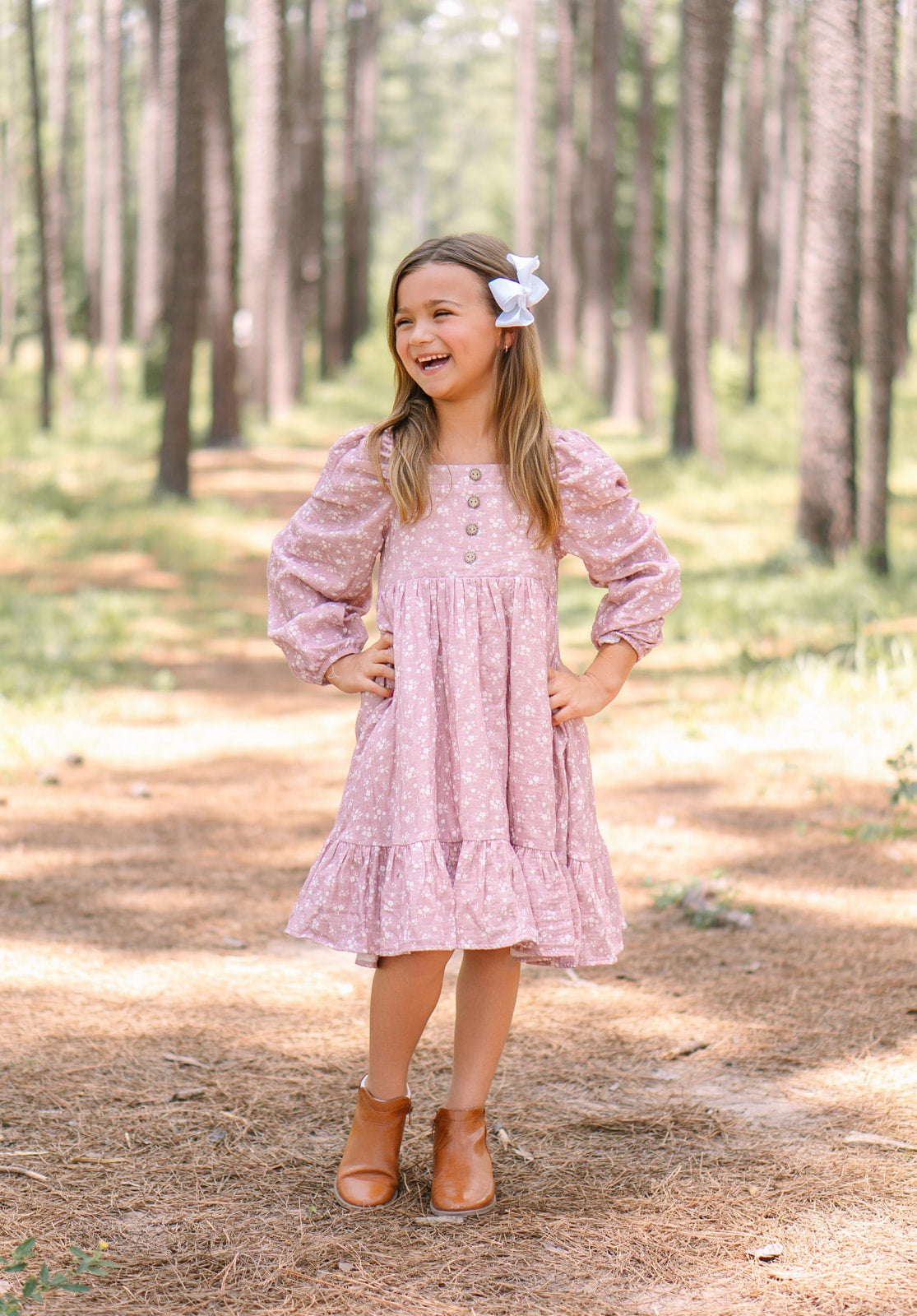 Puff Sleeve Gauze Dress - Flower Market (Pre-Order)