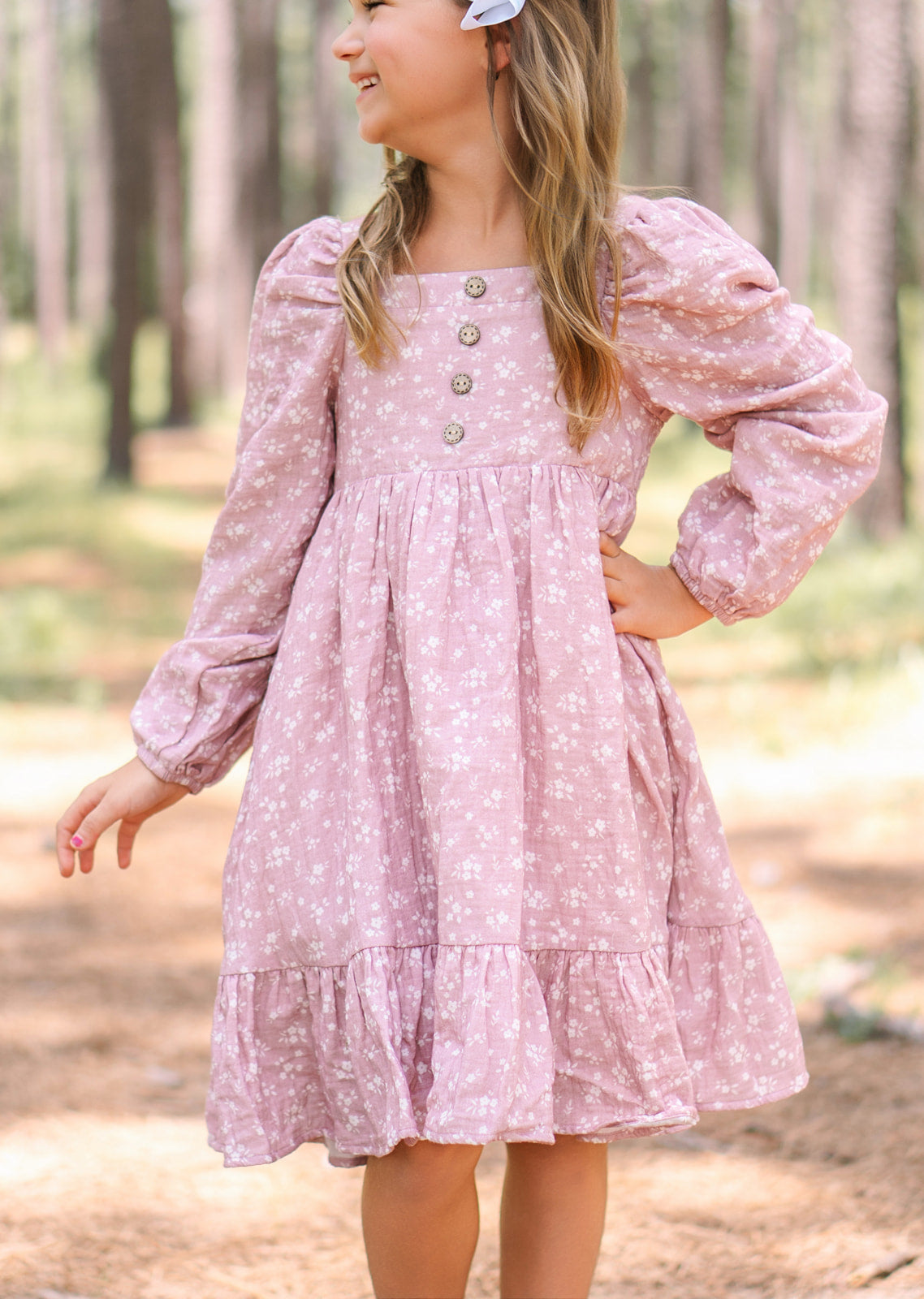 Puff Sleeve Gauze Dress - Flower Market (Pre-Order)