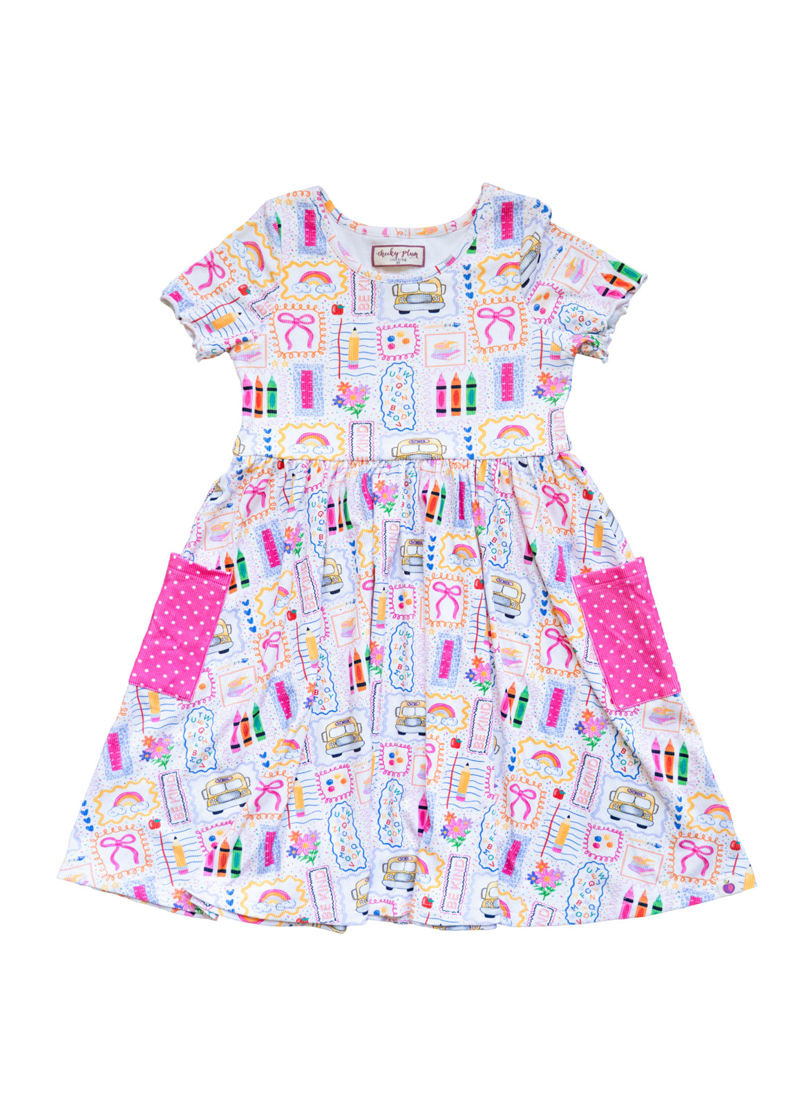 Penelope Ribbed Dress - Schoolyard Charm