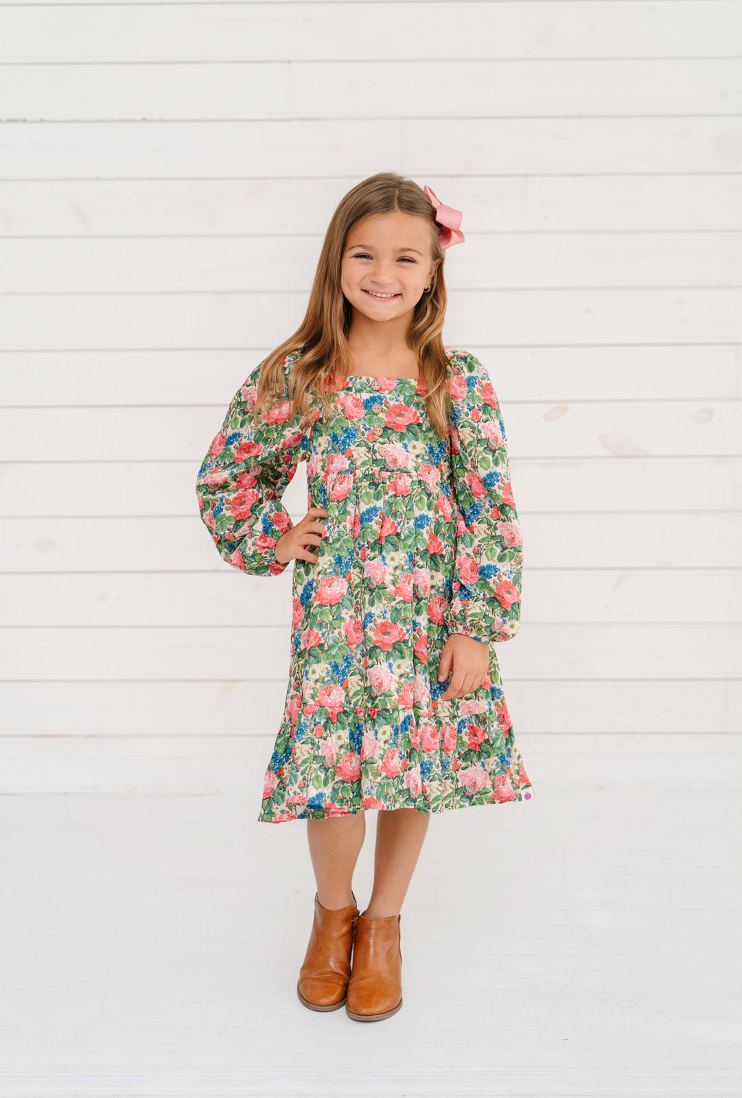 Puff Sleeve Gauze Dress - Bluebell & Briar