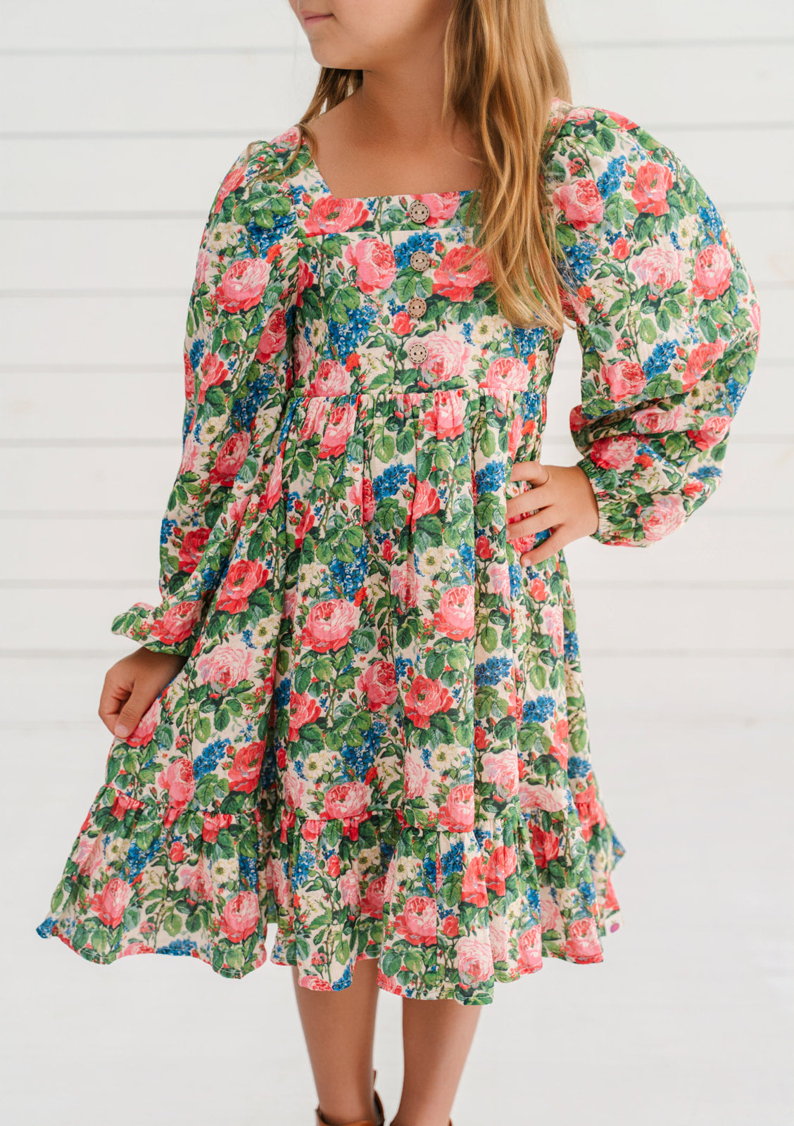 Puff Sleeve Gauze Dress - Bluebell & Briar