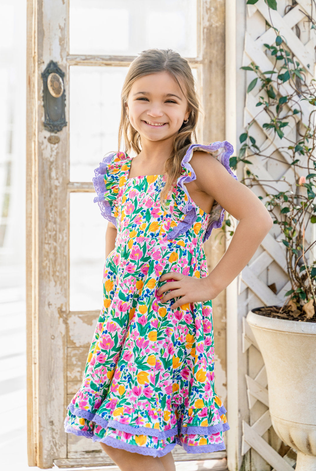 Drew Knit Dress - Garden Party