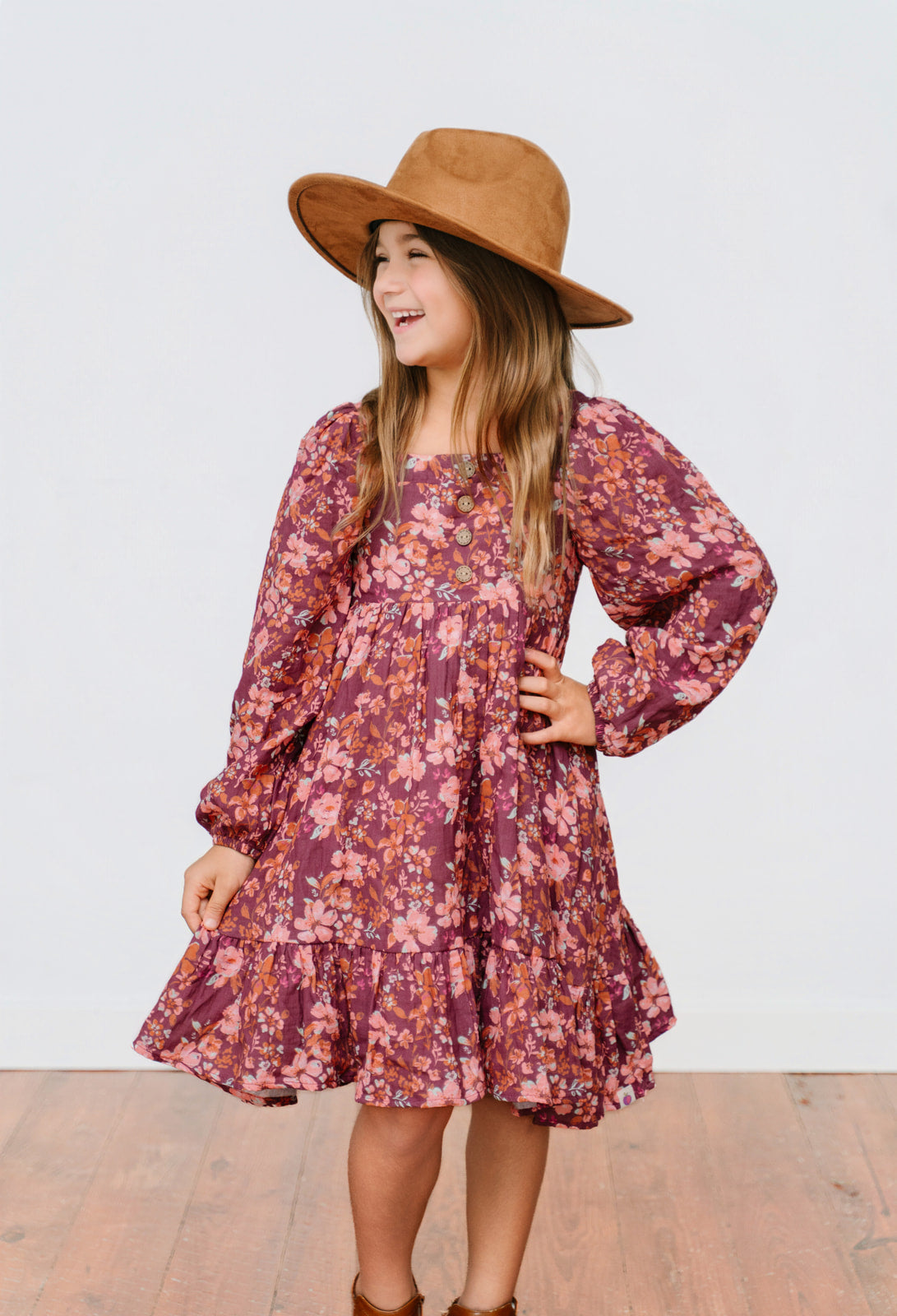 Puff Sleeve Gauze Dress - Floral Sonata (Pre-Order)