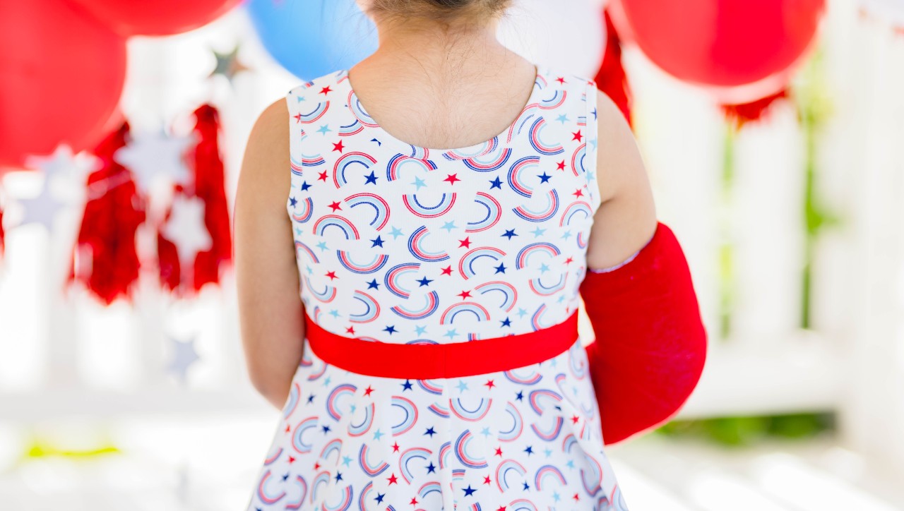 Gabby Knit Dress - Patriotic Rainbow