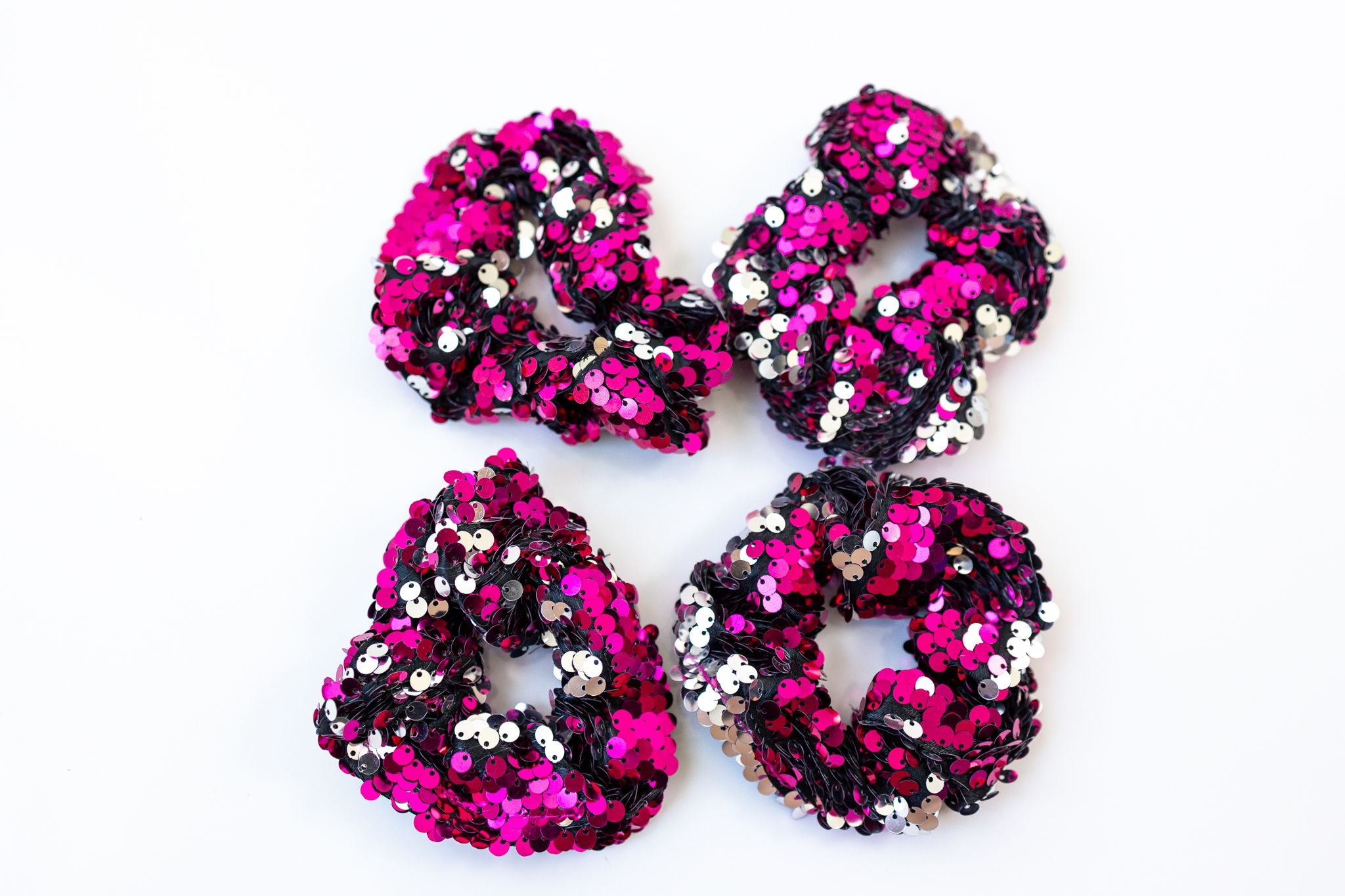 Iridescent Sequin Scrunchie - Magenta
