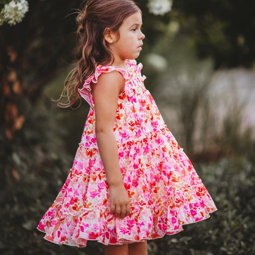 Brielle Shimmer Dress - Pink Grapefruit