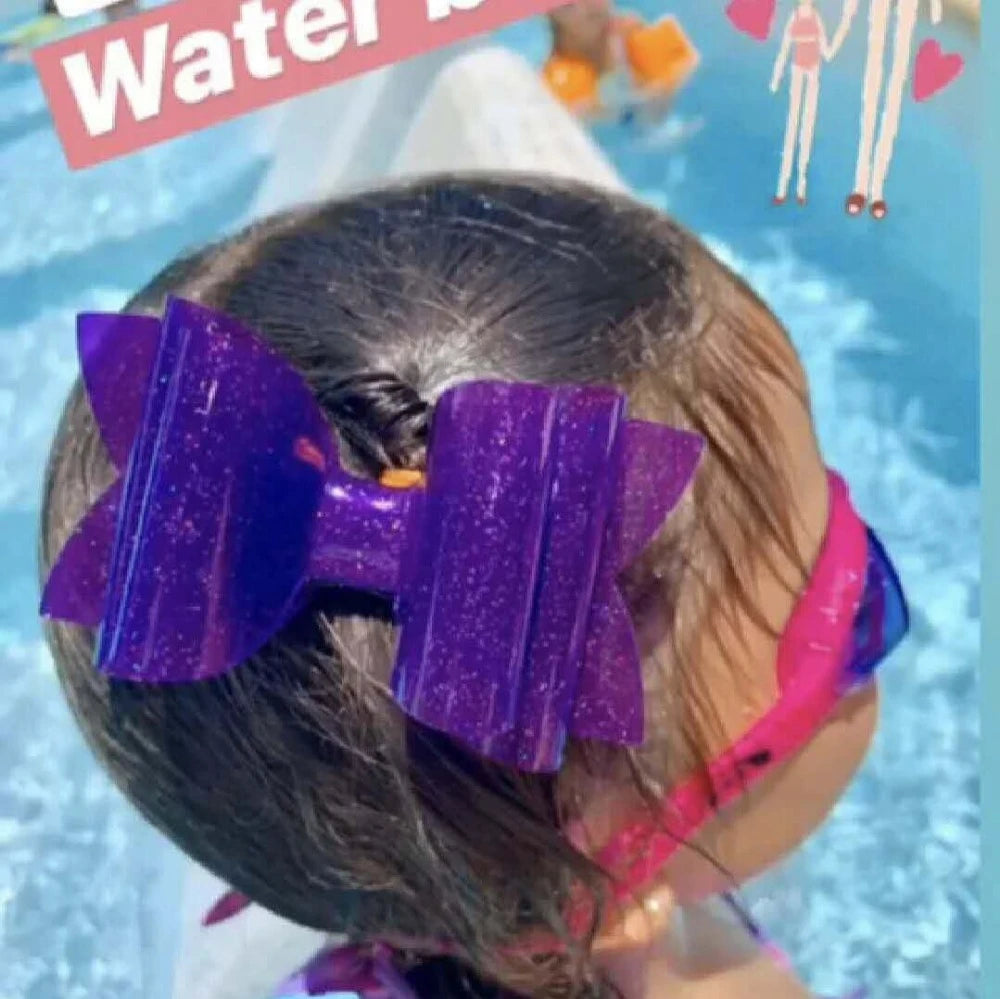 JELLIES Waterproof Pool Bow - Sparkle Purple