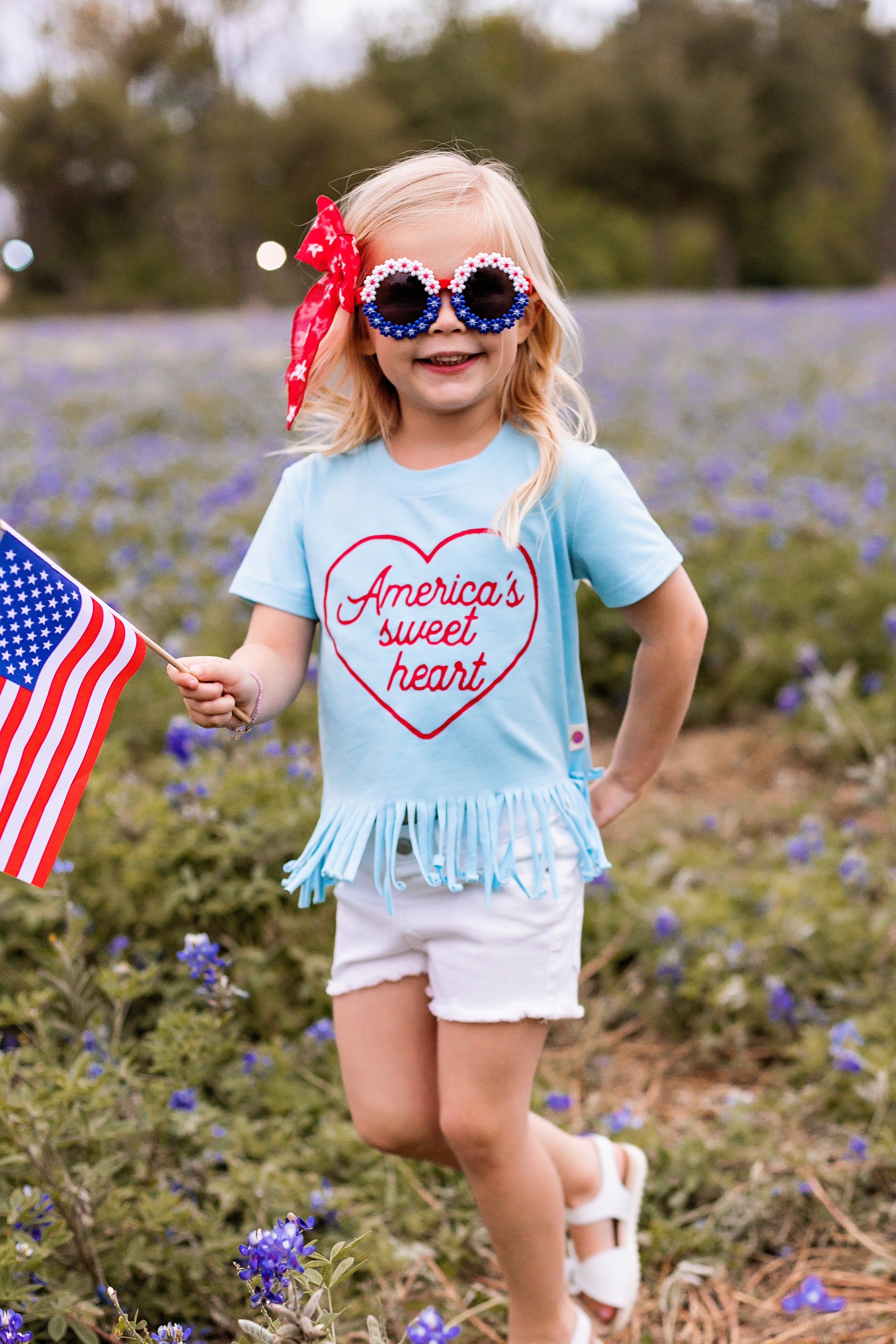 Vintage Fringe Tee - Americas Sweetheart