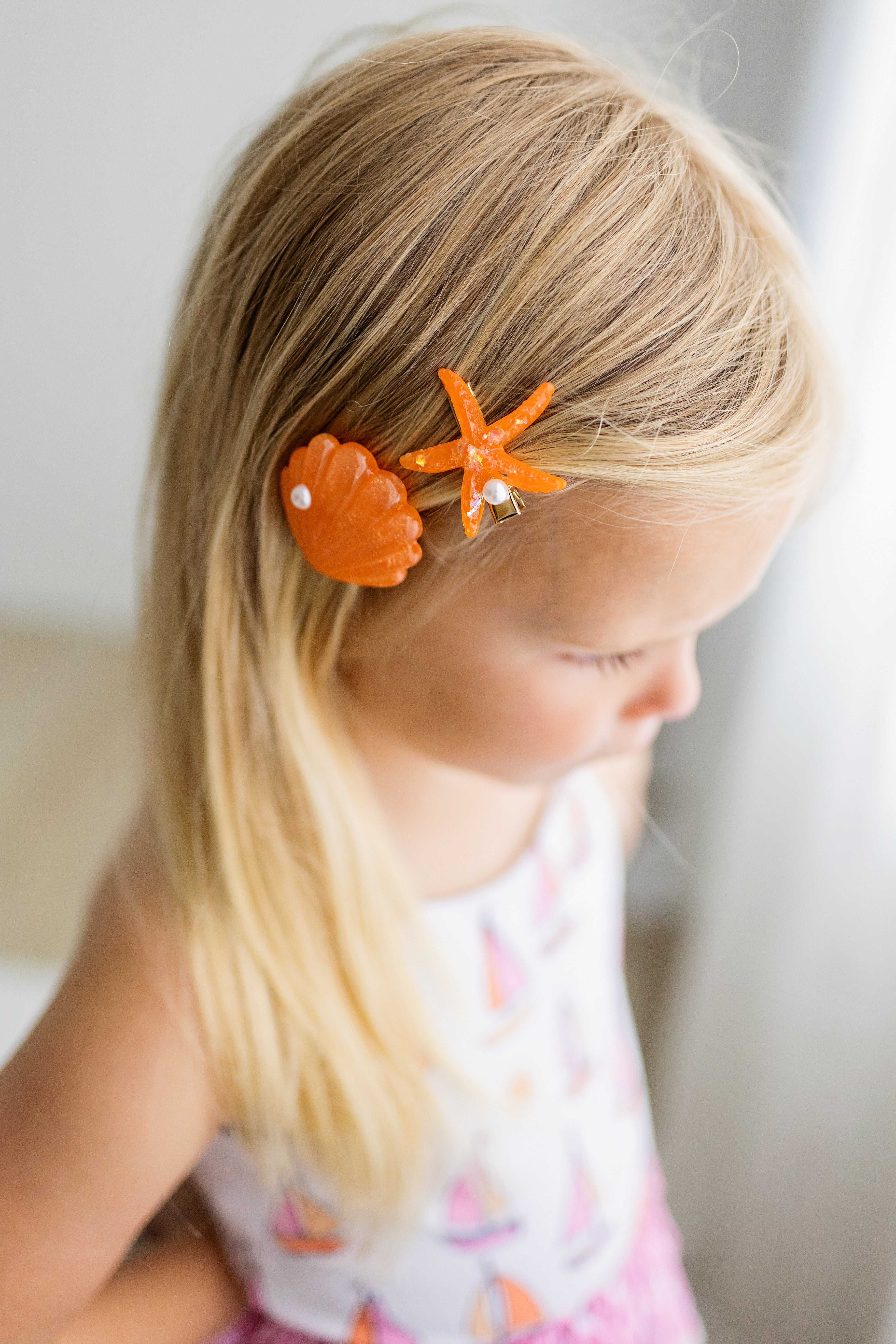 Hair Clip Set - Under the Sea - Orange