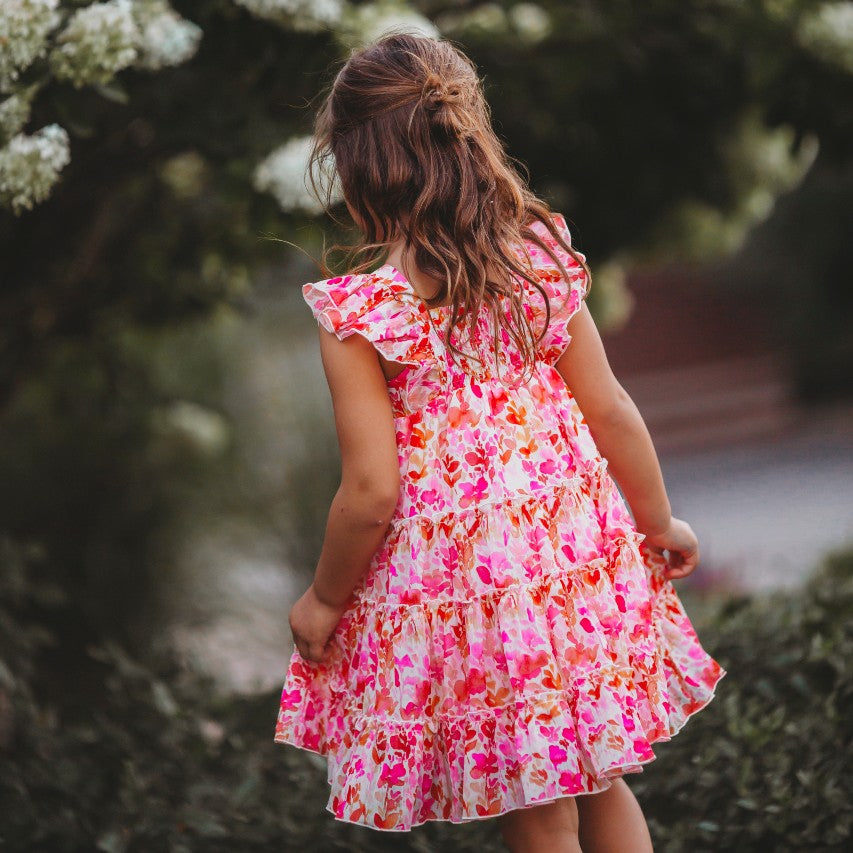 Brielle Shimmer Dress - Pink Grapefruit