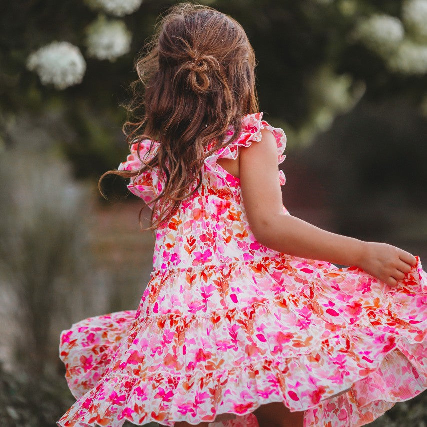 Brielle Shimmer Dress - Pink Grapefruit