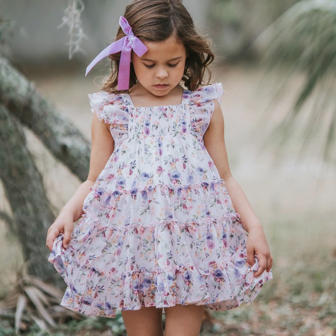 Brielle Shimmer Dress - Violet Breeze