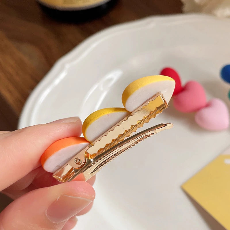 Matte Hair Clip - Ombre Heart