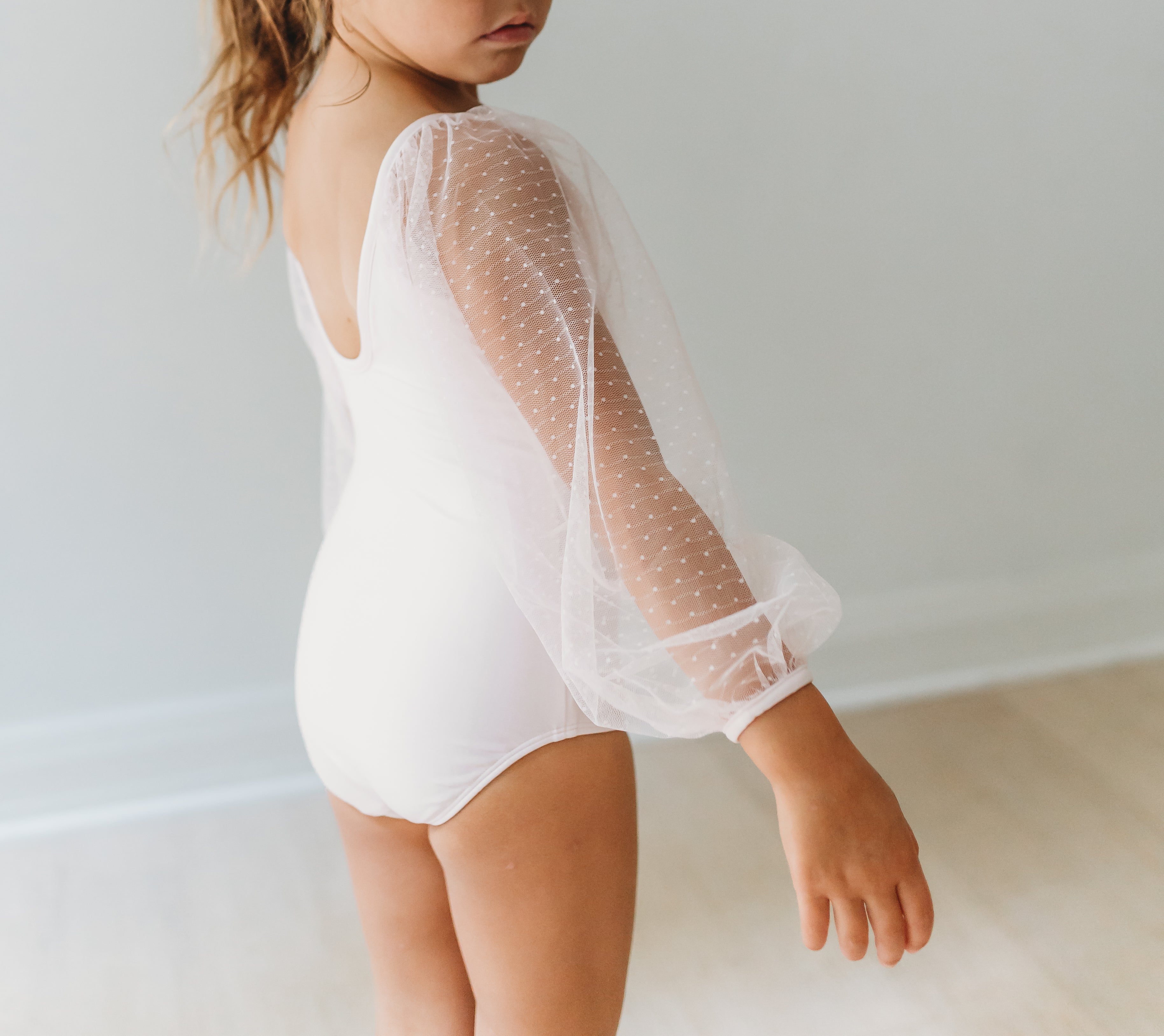 Mesh Long Sleeve Leotard - Pink Bliss