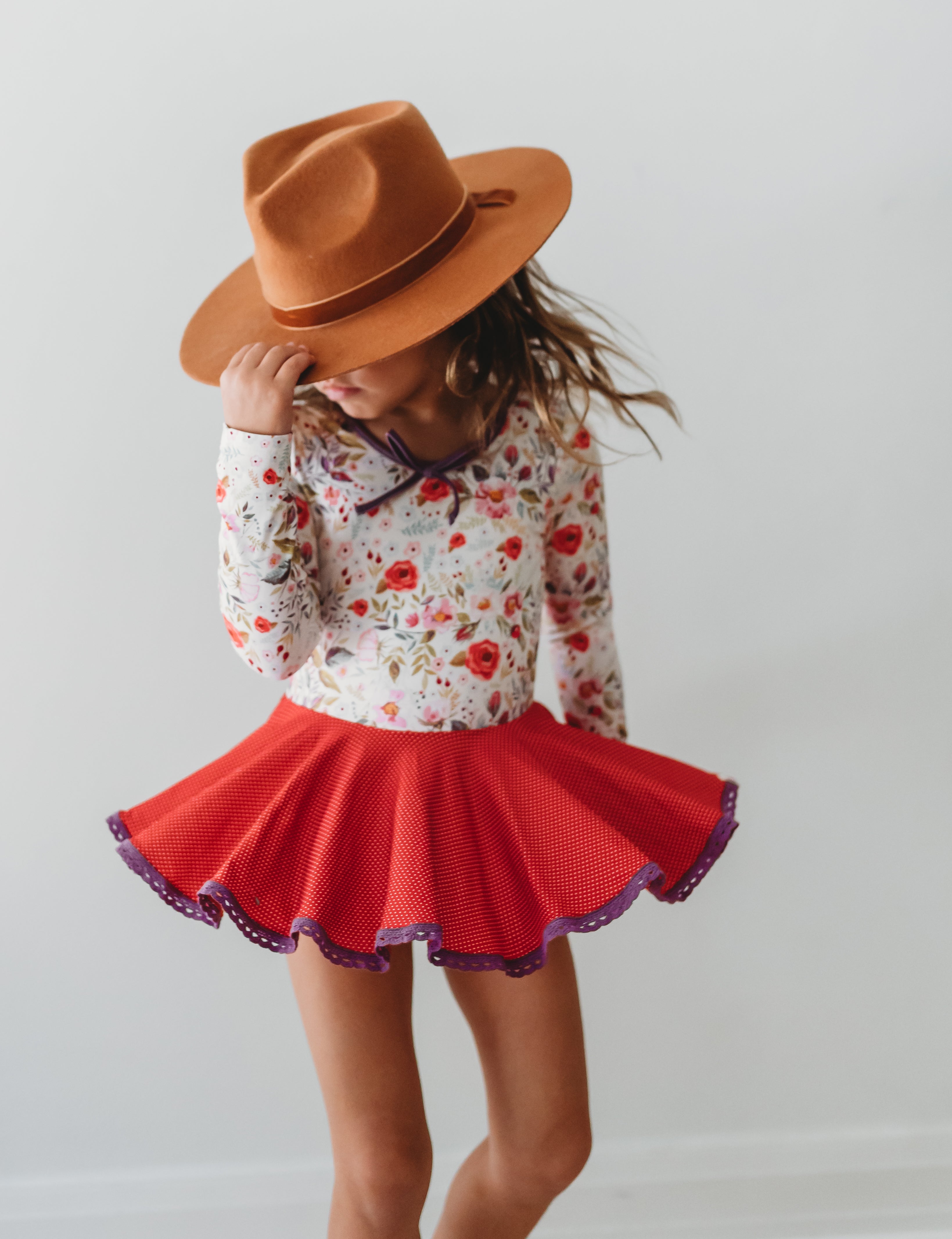 Farrah Leotard - Cottage Red