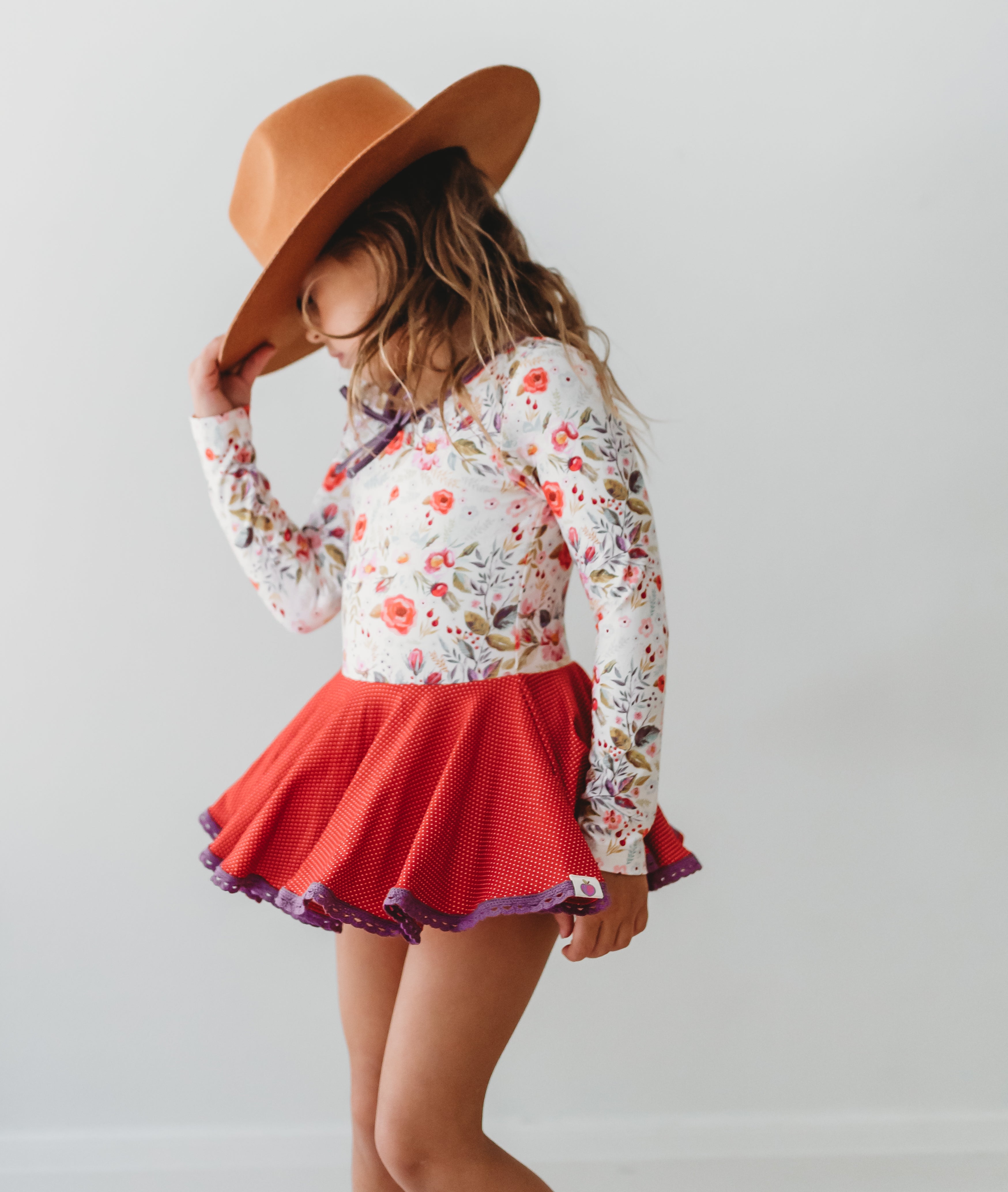 Farrah Leotard - Cottage Red