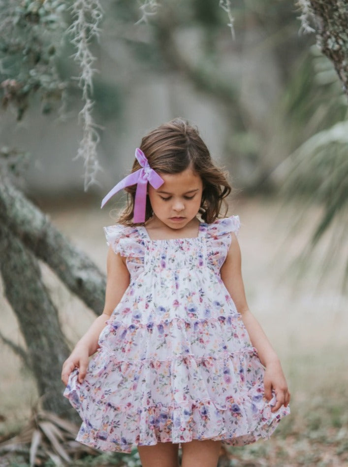 Brielle Shimmer Dress - Violet Breeze