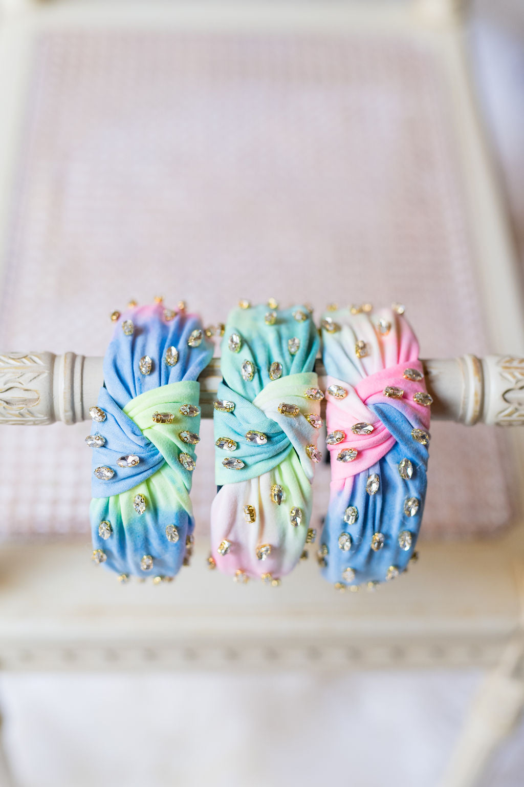 Tie Dye Rhinestone Knot Headband - Daydream