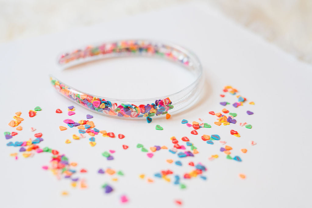 Confetti Shaker Headband - Candy Hearts