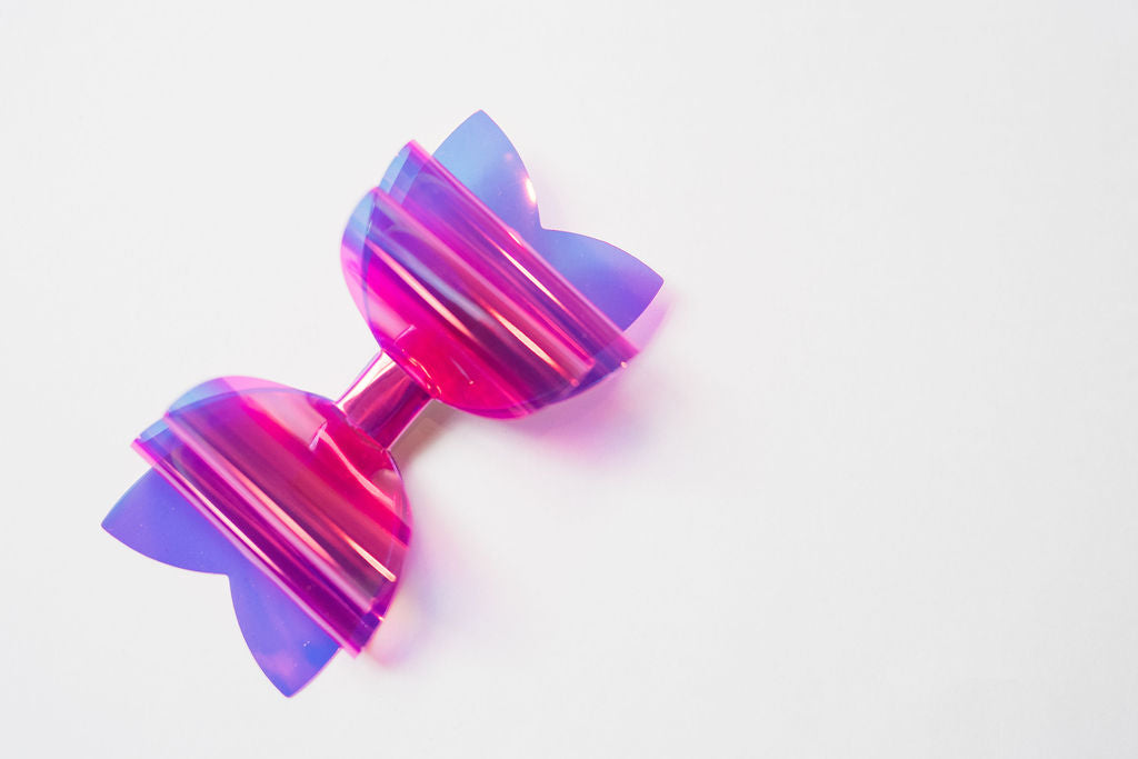 Waterproof Pool Bow - Holographic Pink
