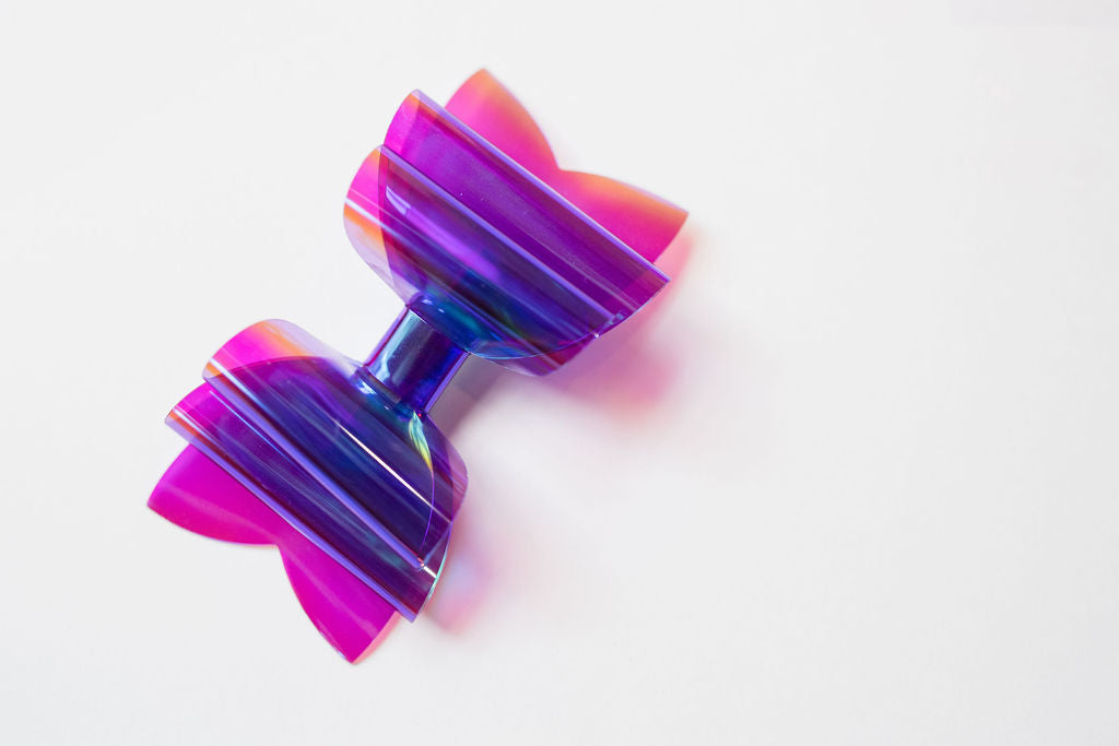JELLIES Waterproof Pool Bow - Holographic Purple