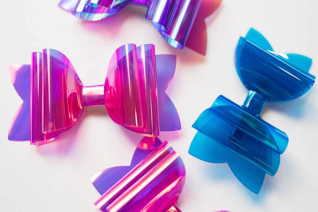 Waterproof Pool Bow - Holographic Pink