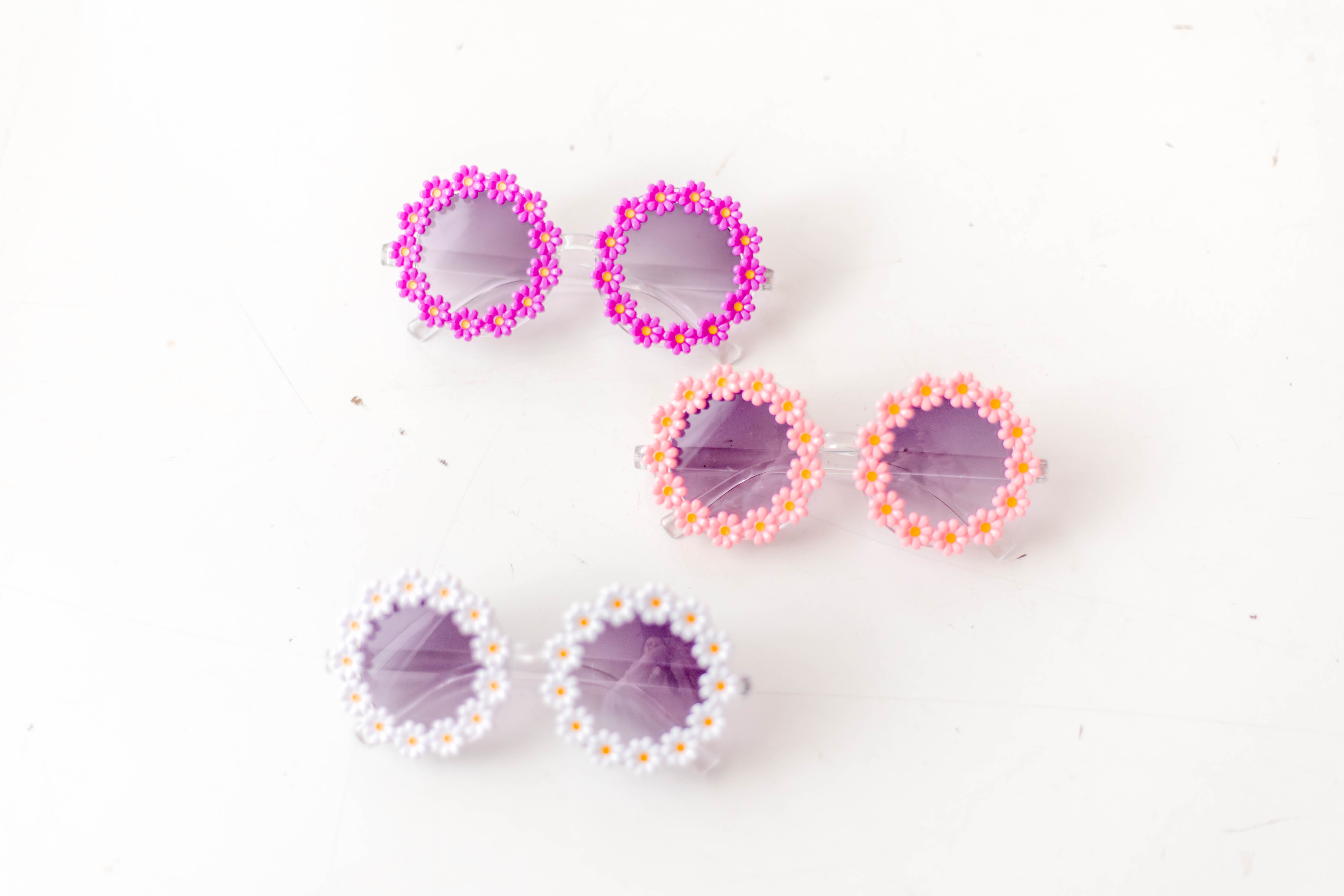 Retro Daisy Sunglasses - Pink