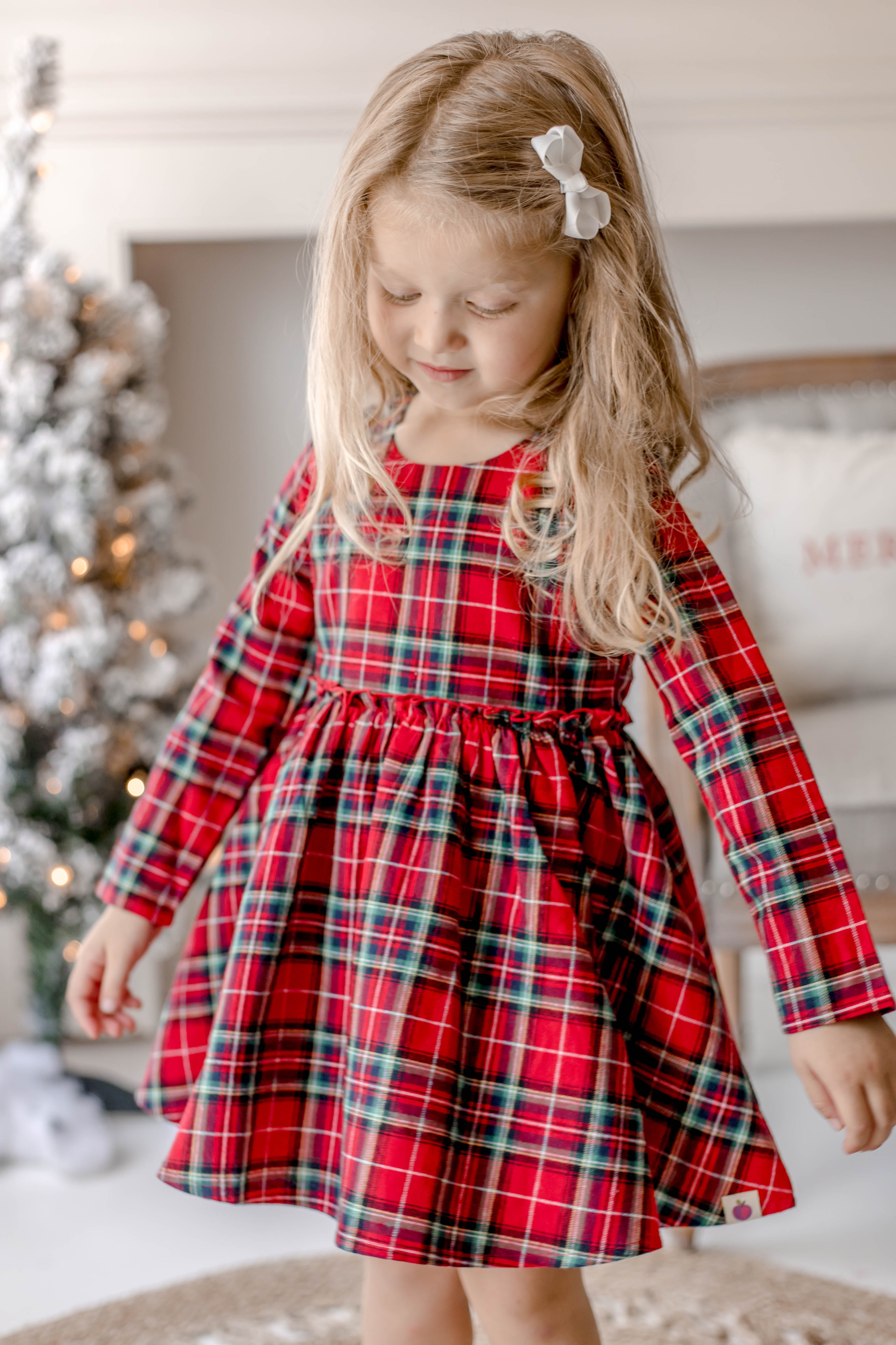 Penelope Flannel Dress - Cranberry Tartan