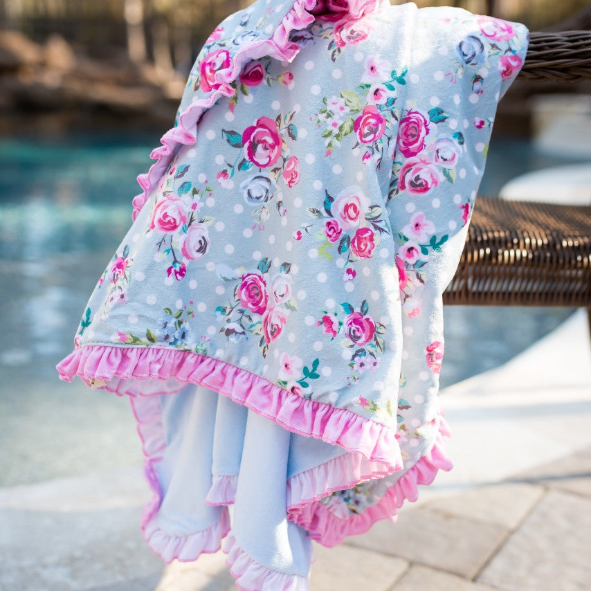 Ruffle Swim Towel - Vintage Dot