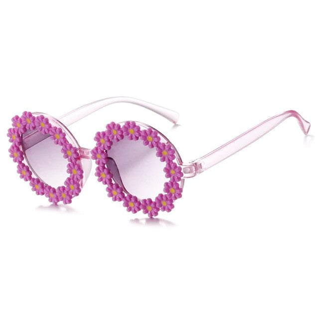 Retro Daisy Sunglasses - Purple