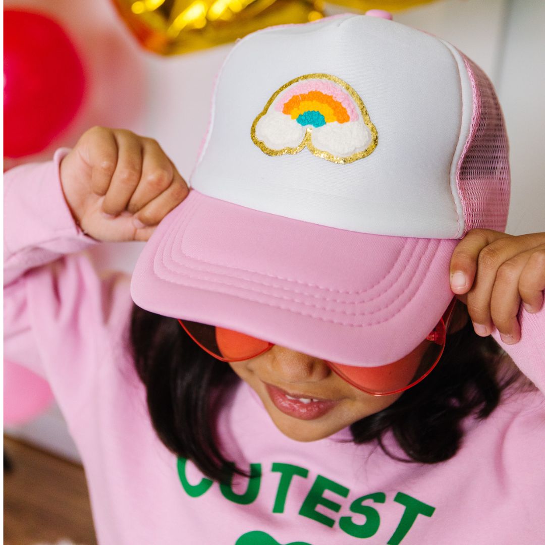 Sweet Wink Hat - Rainbow Patch