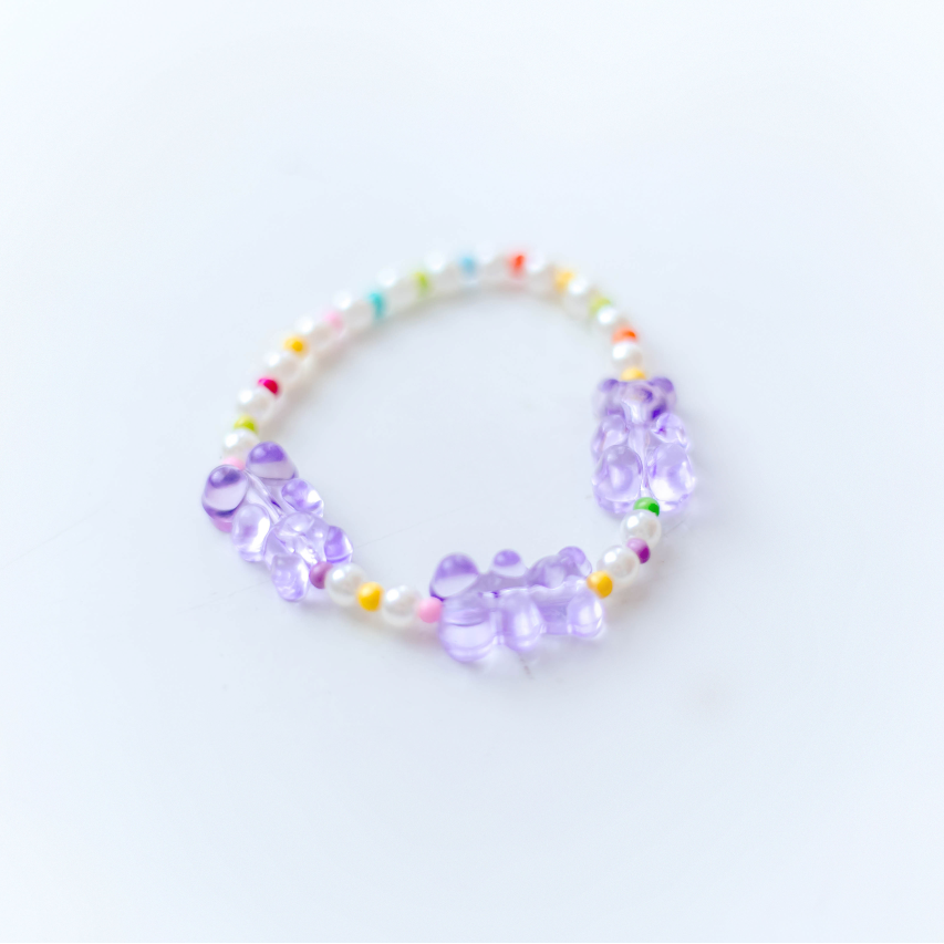 Gummy Bear Stretch Bracelet - Purple