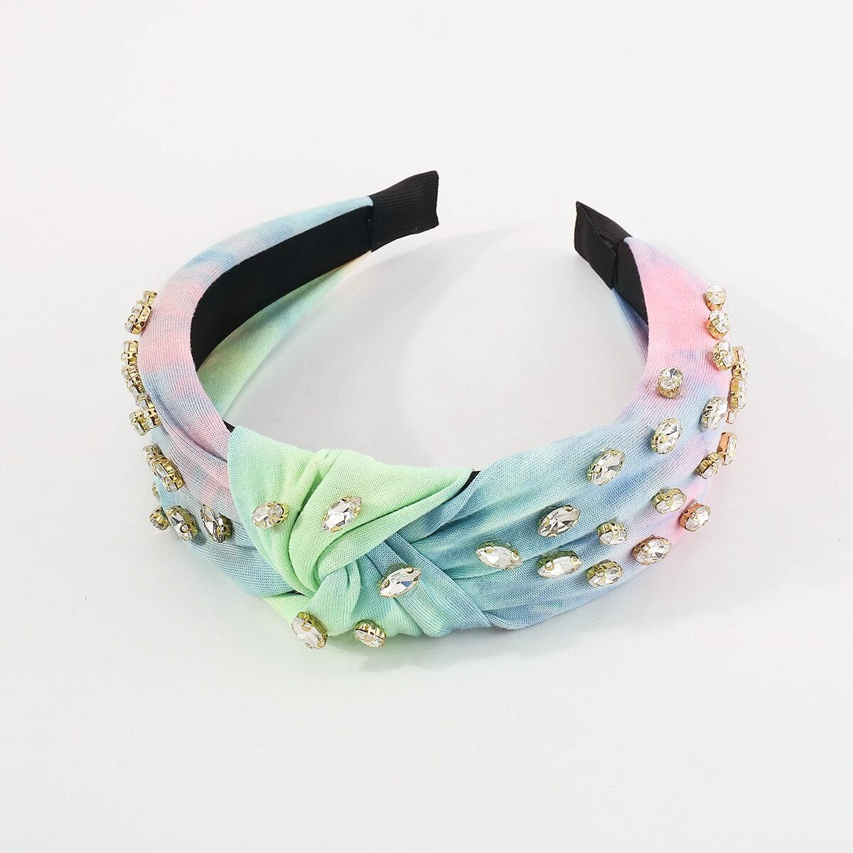 Tie Dye Rhinestone Knot Headband - Daydream