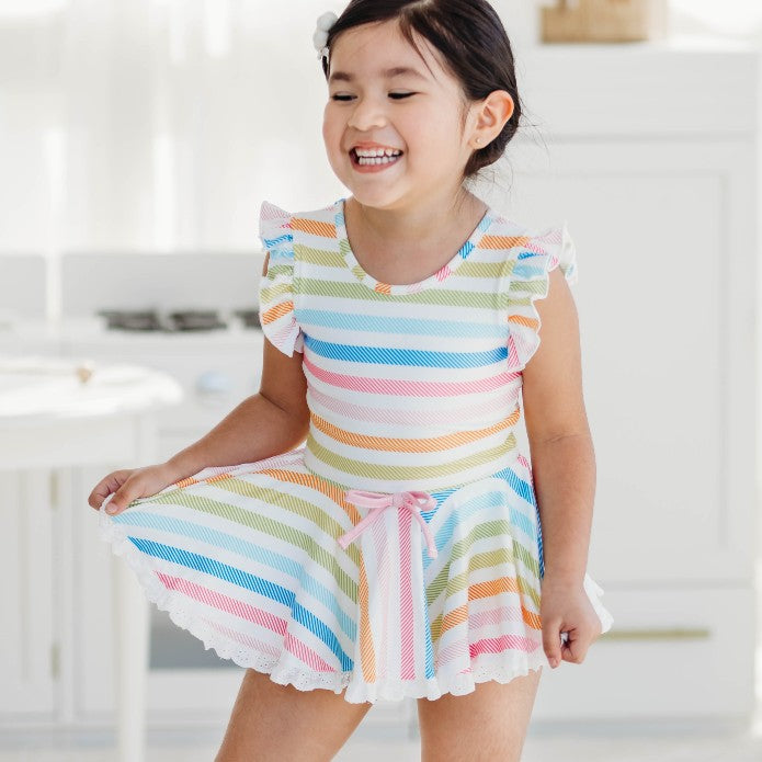 Farrah Leotard - Sugar Stripe