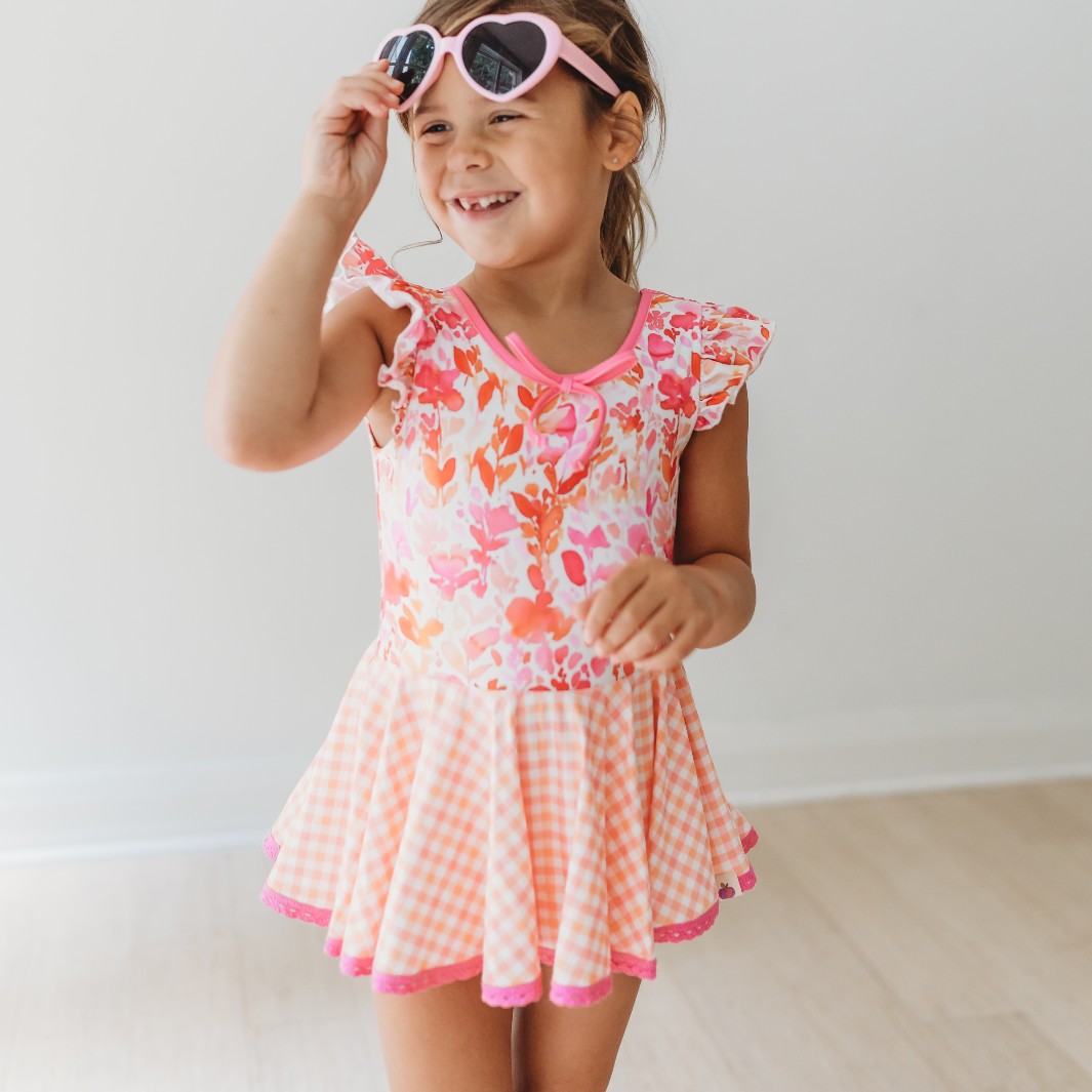 Farrah Leotard - Pink Grapefruit