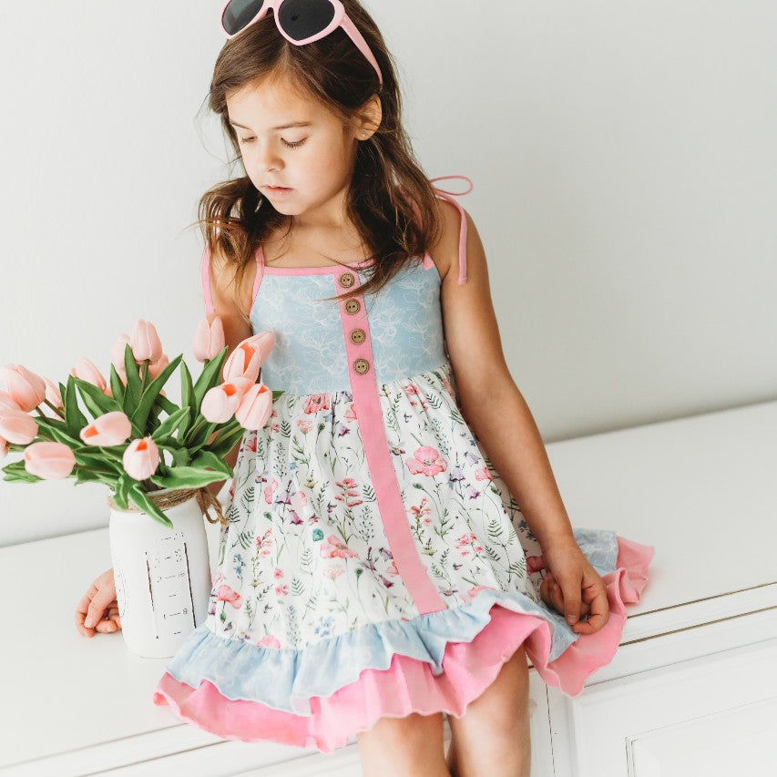 Margot Dress - Periwinkle Dew