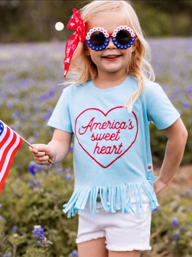 Vintage Fringe Tee - Americas Sweetheart