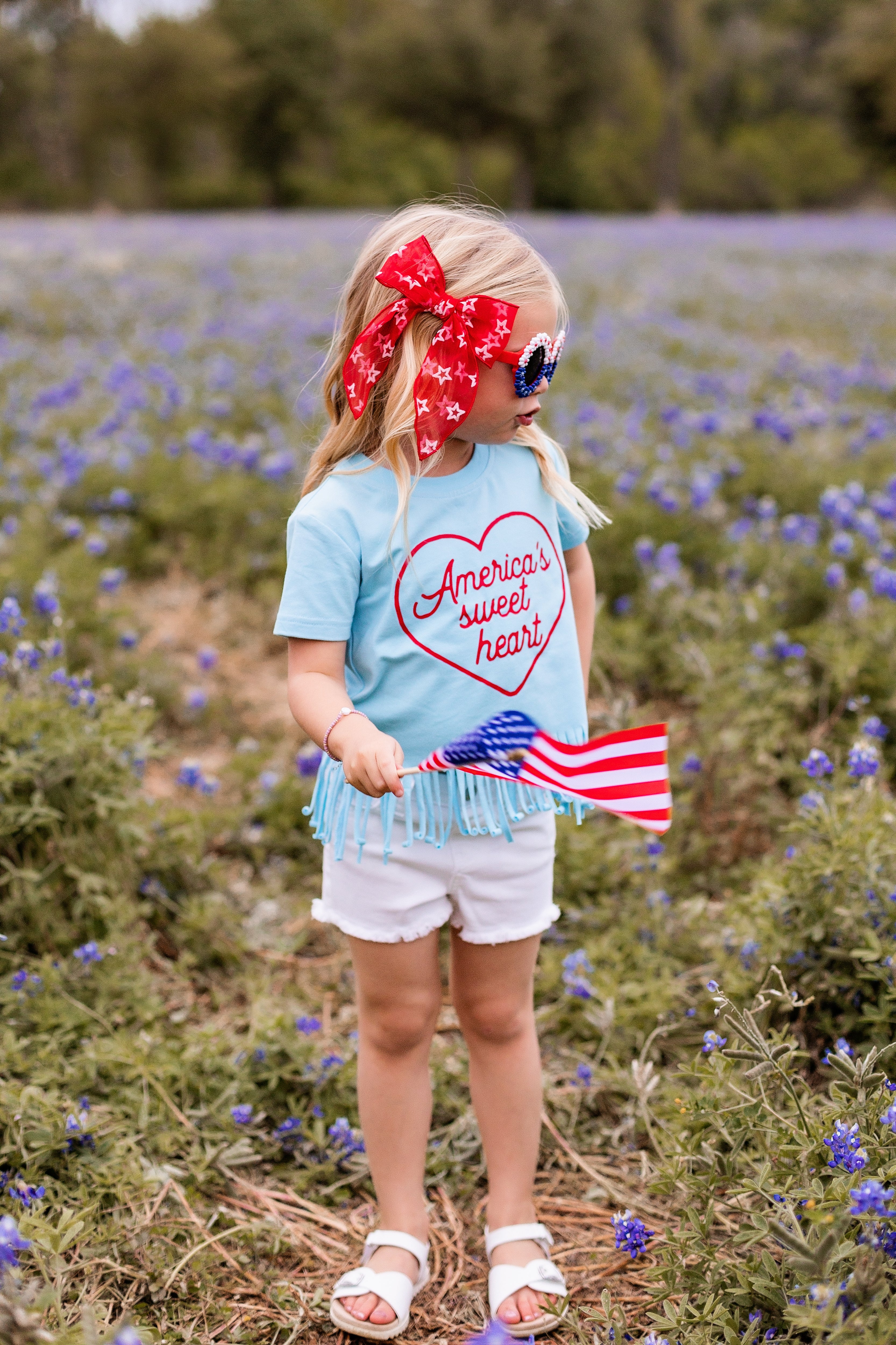 Vintage Fringe Tee - Americas Sweetheart